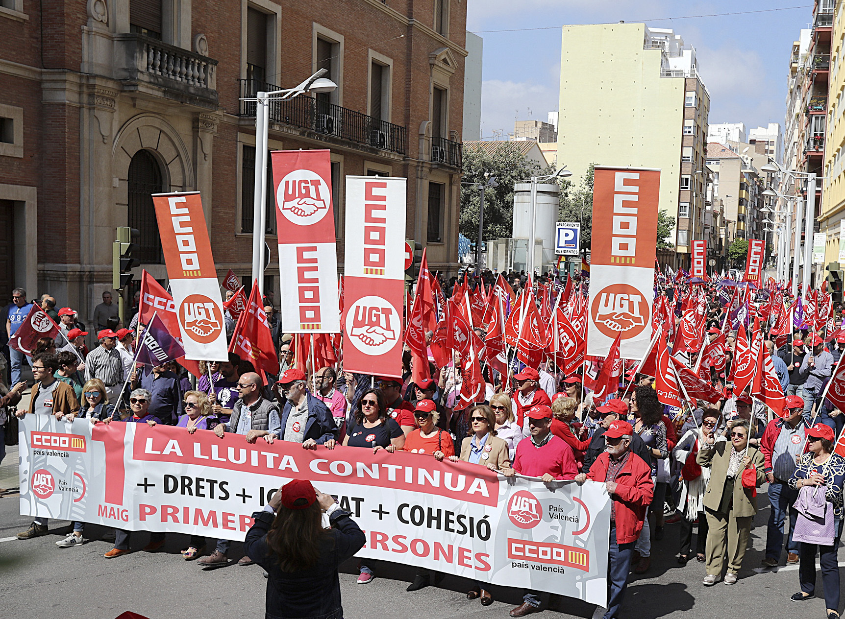 Manifestacin del 1 de mayo de los sindicatos de la provincia de Castelln.