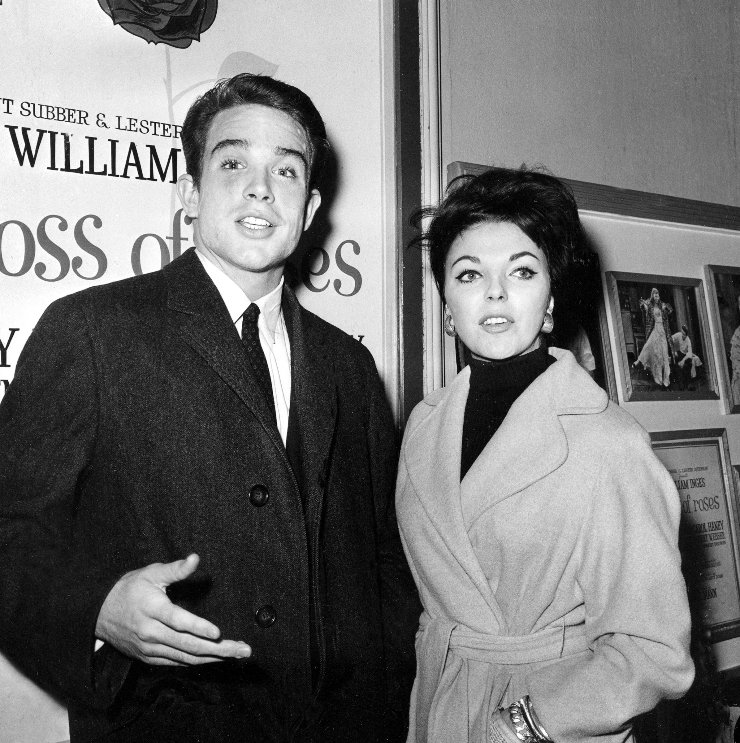 Beatty and Joan Collins, in an image from 1959.