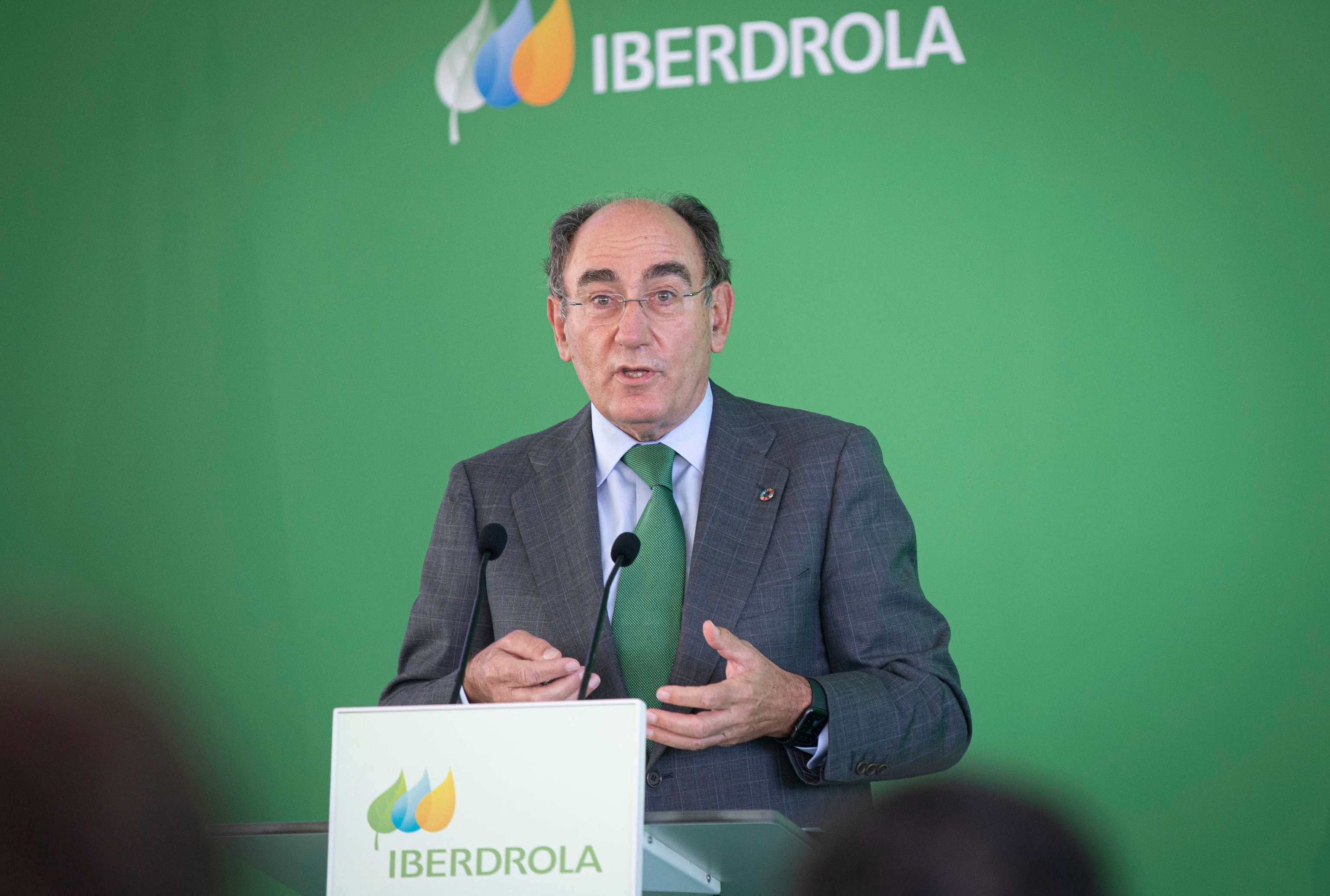 El presidente de Iberdrola Ignacio Snchez Galn durante una intervencin en Andaluca ante los medios de comunicacin previa a la Junta de Accionistas.