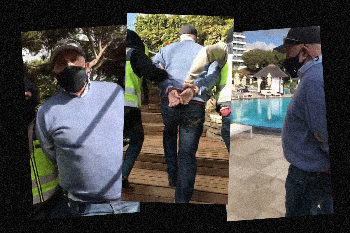 Sobre estas lneas, momento de la detencin de Carlos Florentino Fernndez Garca, en Marbella (Mlaga). En la foto de apertura del reportaje aparece el arrestado en una imagen de su ficha policial.