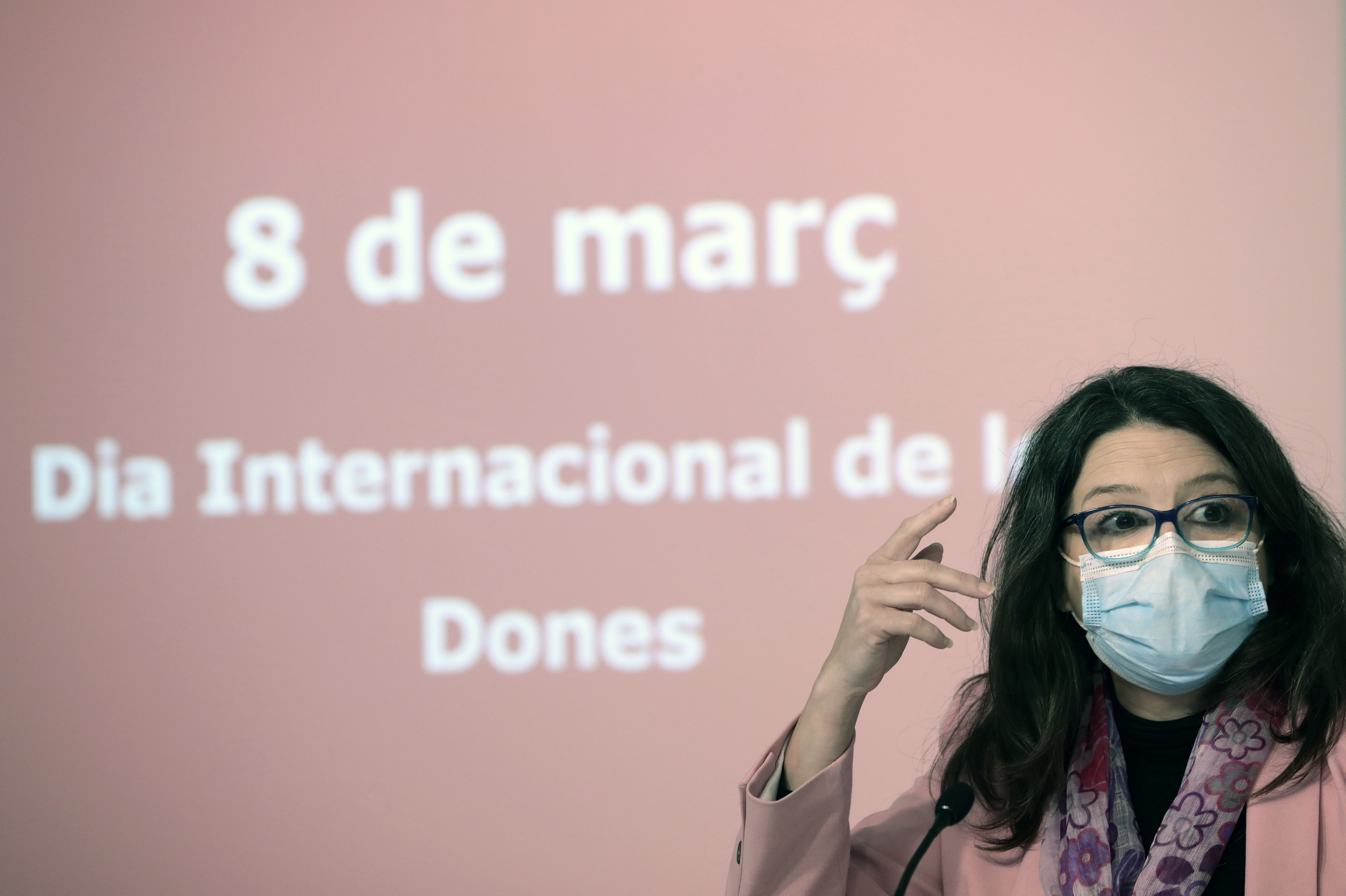 La vicepresidenta y portavoz del Gobierno valenciano, Mnica Oltra, el Da de la Mujer.