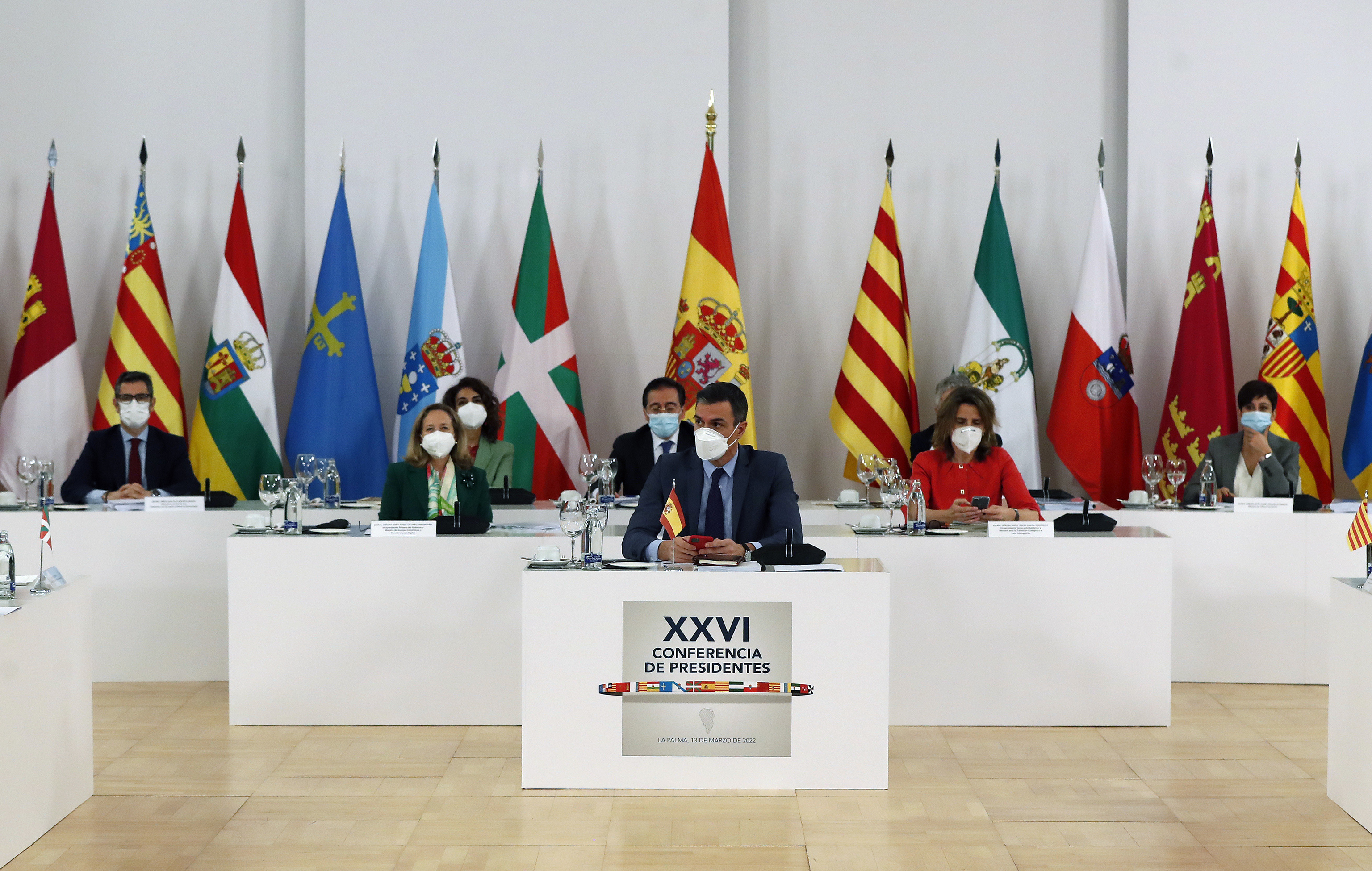 Pedro Snchez, durante su intervencin en la reunin de la XXVI Conferencia de Presidentes.