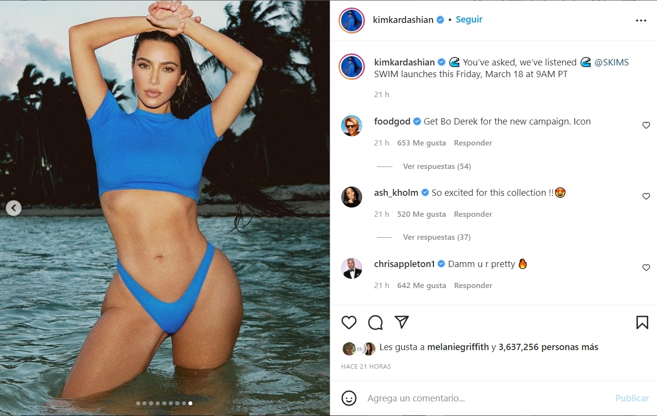 preparar Cooperativa golondrina Kim Kardashian revoluciona Instagram con su nueva línea de bañadores |  Celebrities