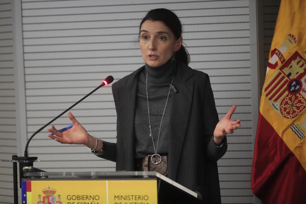 La ministra de Justicia, Pilar Llop, durante una comparecencia.