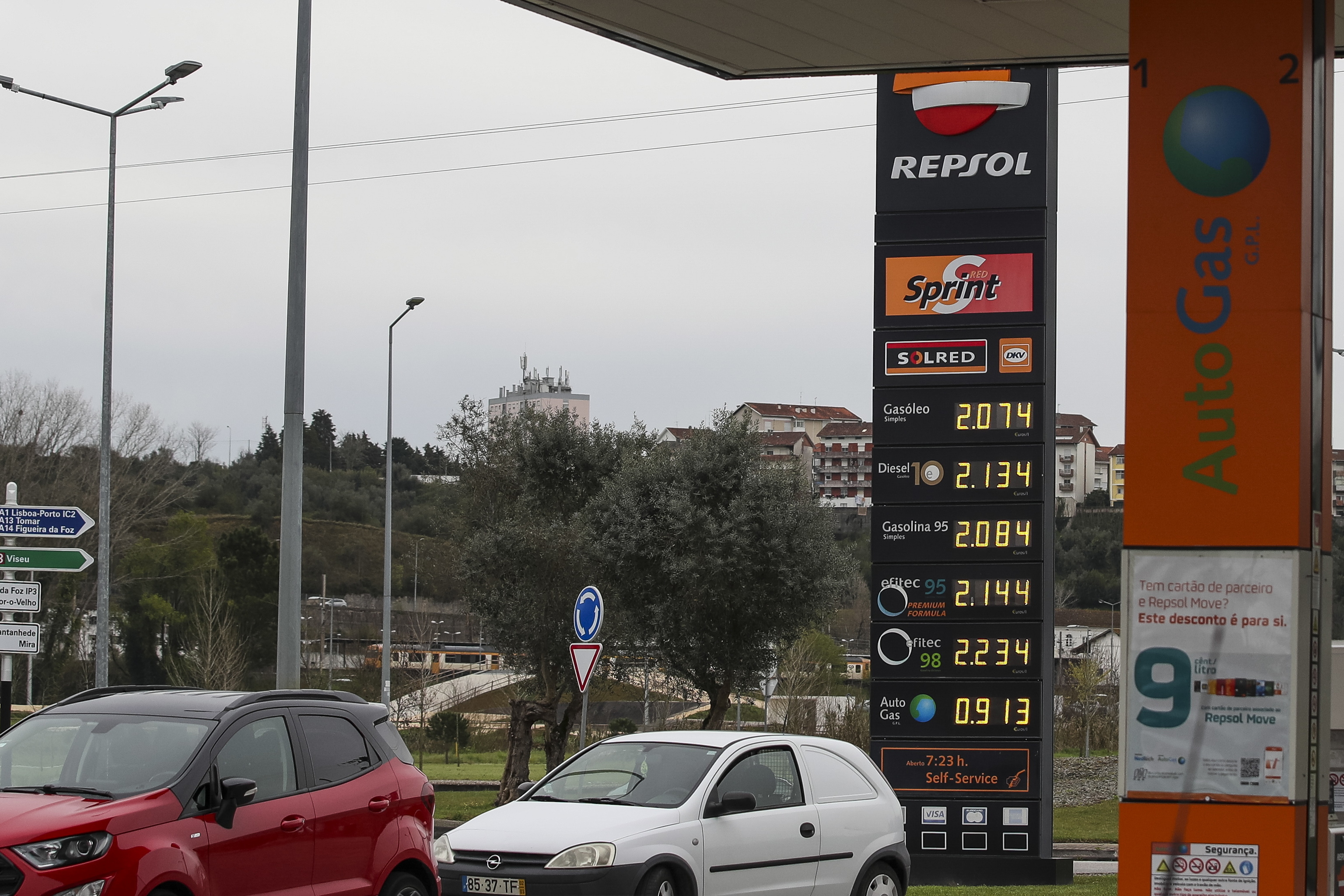 Gasolinera en Coimbra, Portugal.