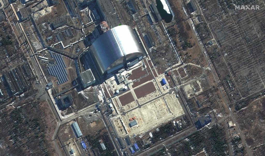 Imagen de la central nuclear de Chernbil tomada por satlite hace tres das.