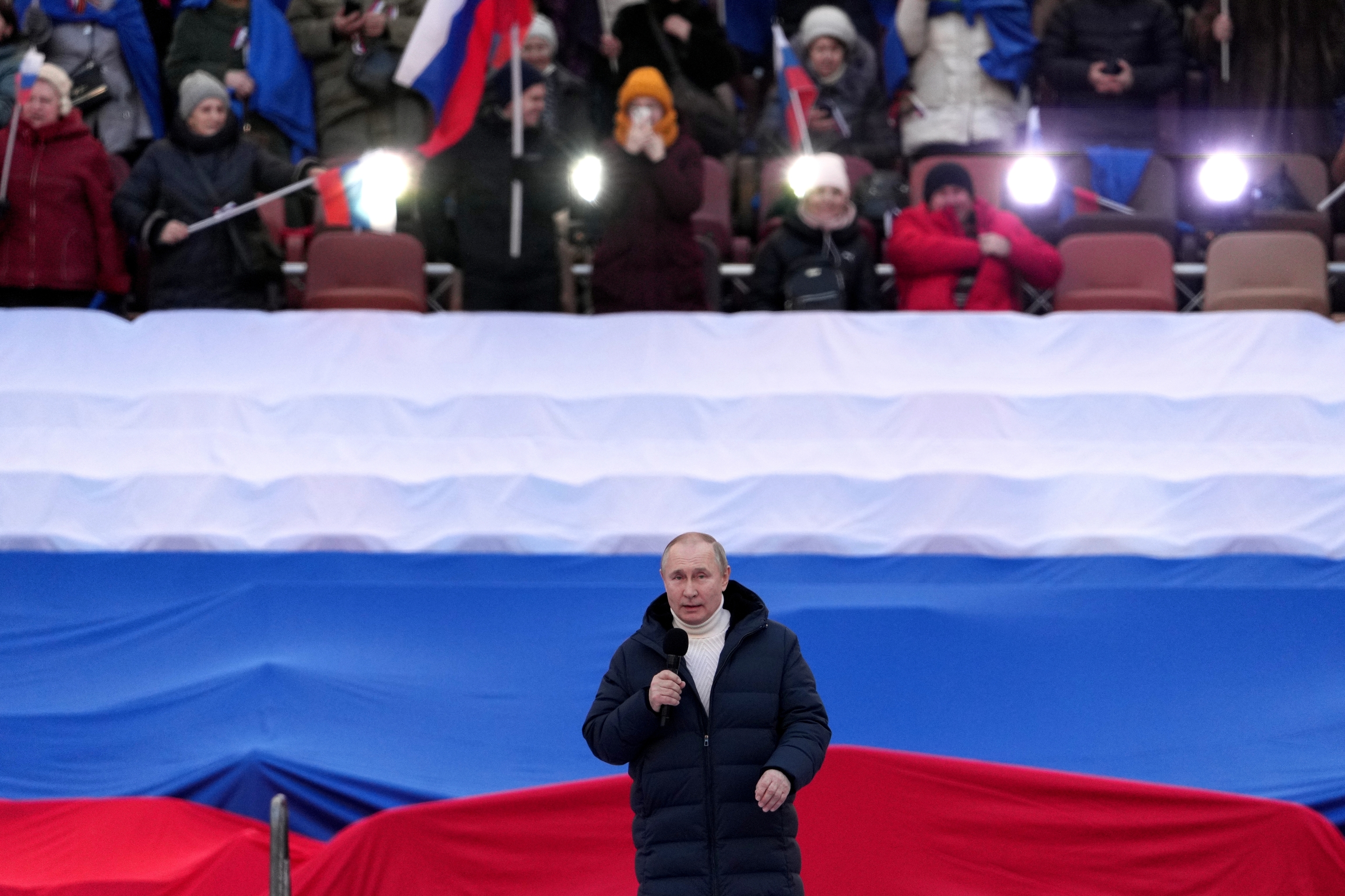 El presidente ruso, Vladimir Putin, en el concierto.