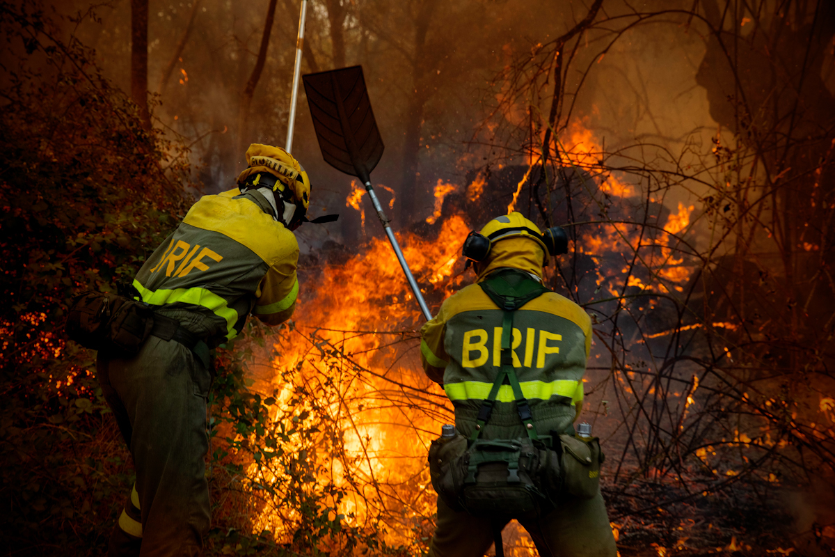 Incendio en Navalmoral de la Sierra, Avila, en agosto de 2021.