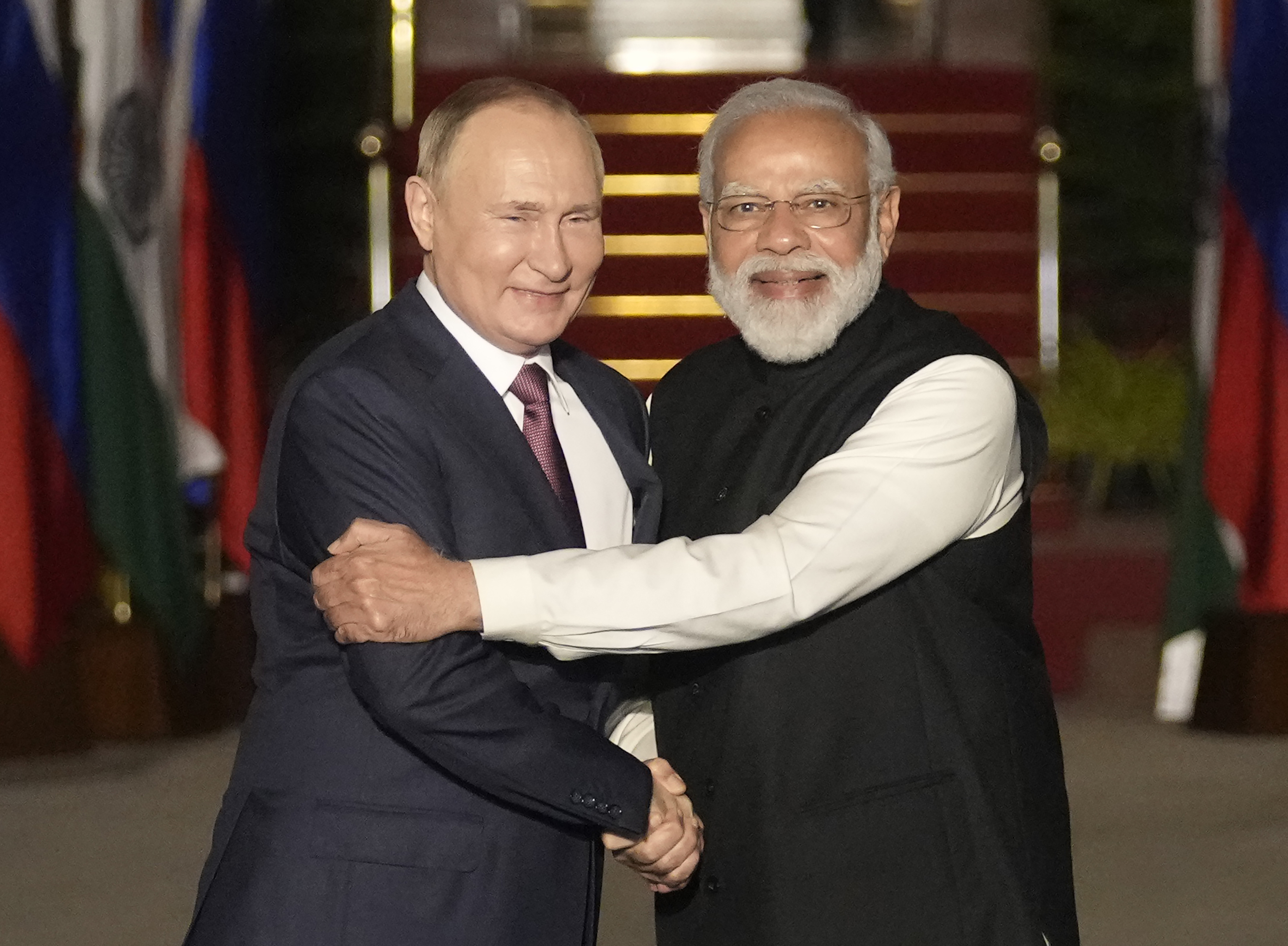 El presidente ruso, Vladimir Putin, y el primer ministro indio, Narendra Modi.