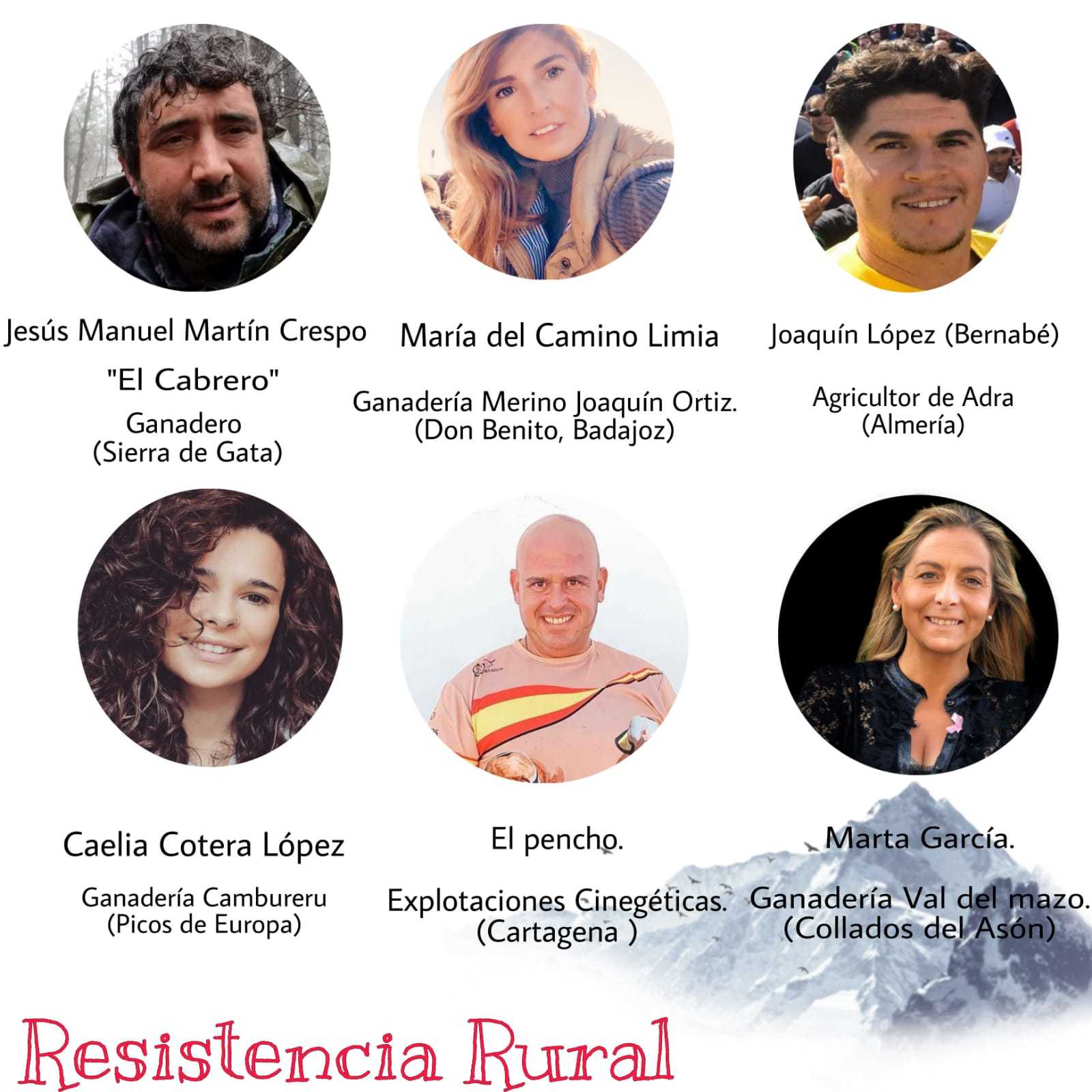 Los fundadores de la plataforma Resistencia rural.
