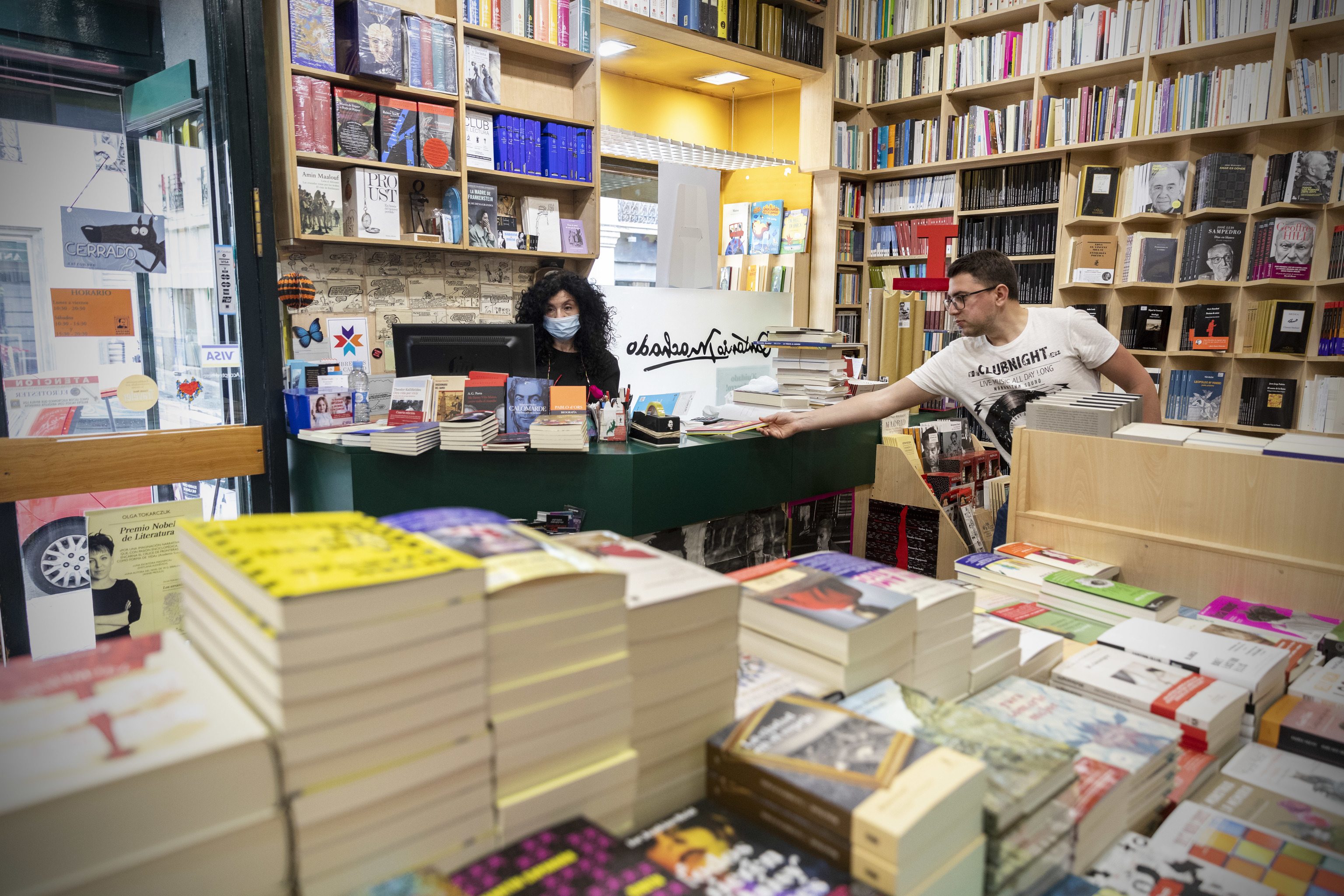 Interior de una librera en Madrid