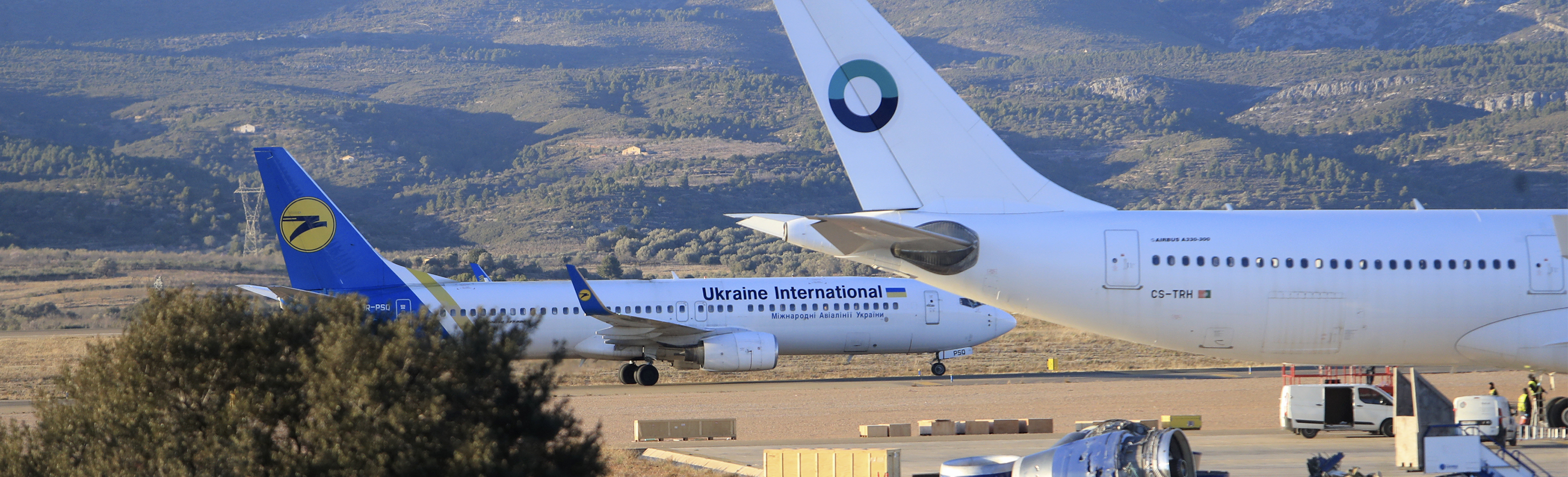 El aeropuerto ha recibido una decena de aviones comerciales de Ucrania para su estacionamiento por la invasin rusa.