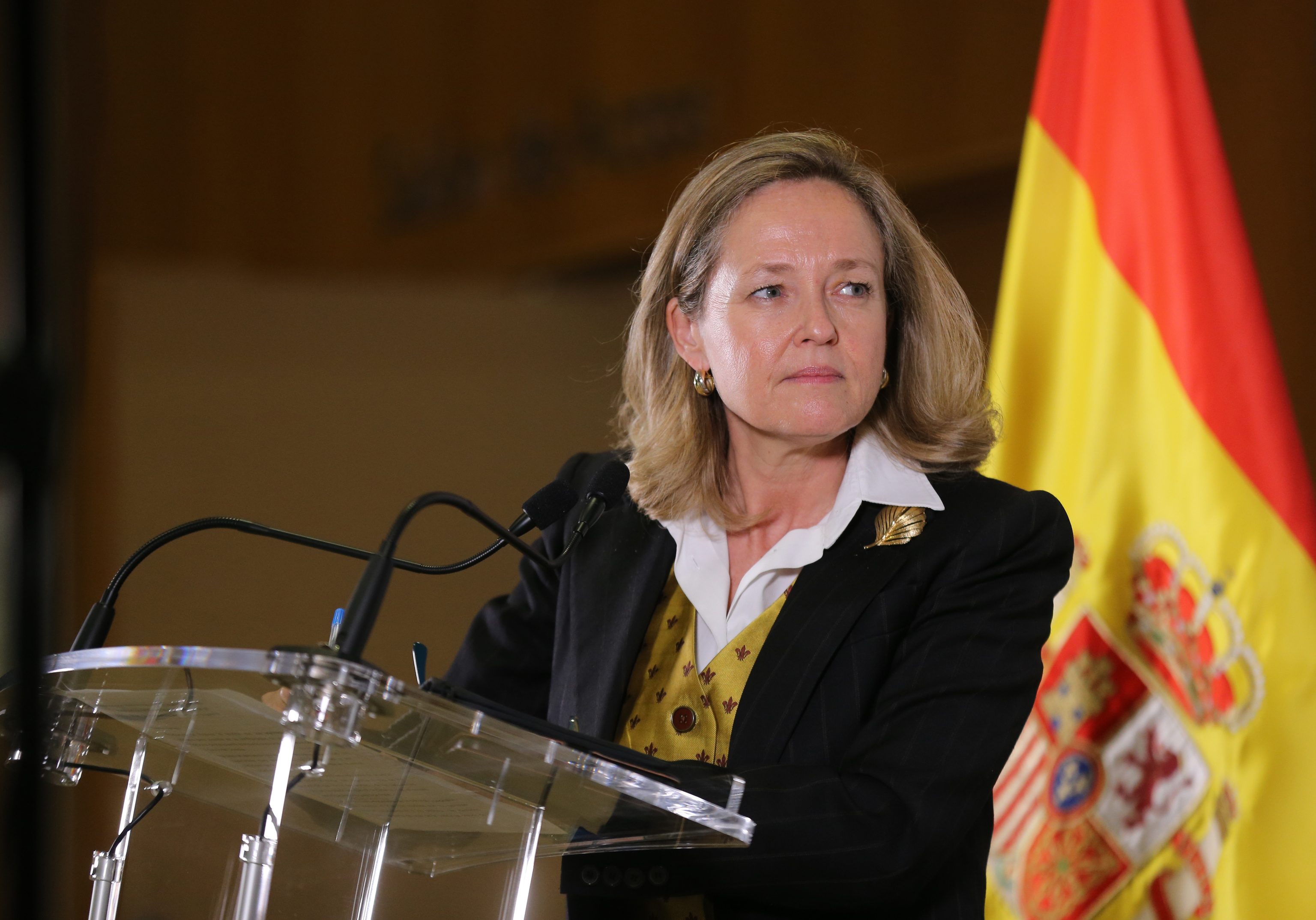 La vicepresidente primera del Gobierno y ministra de Economía, Nadia Calviño.