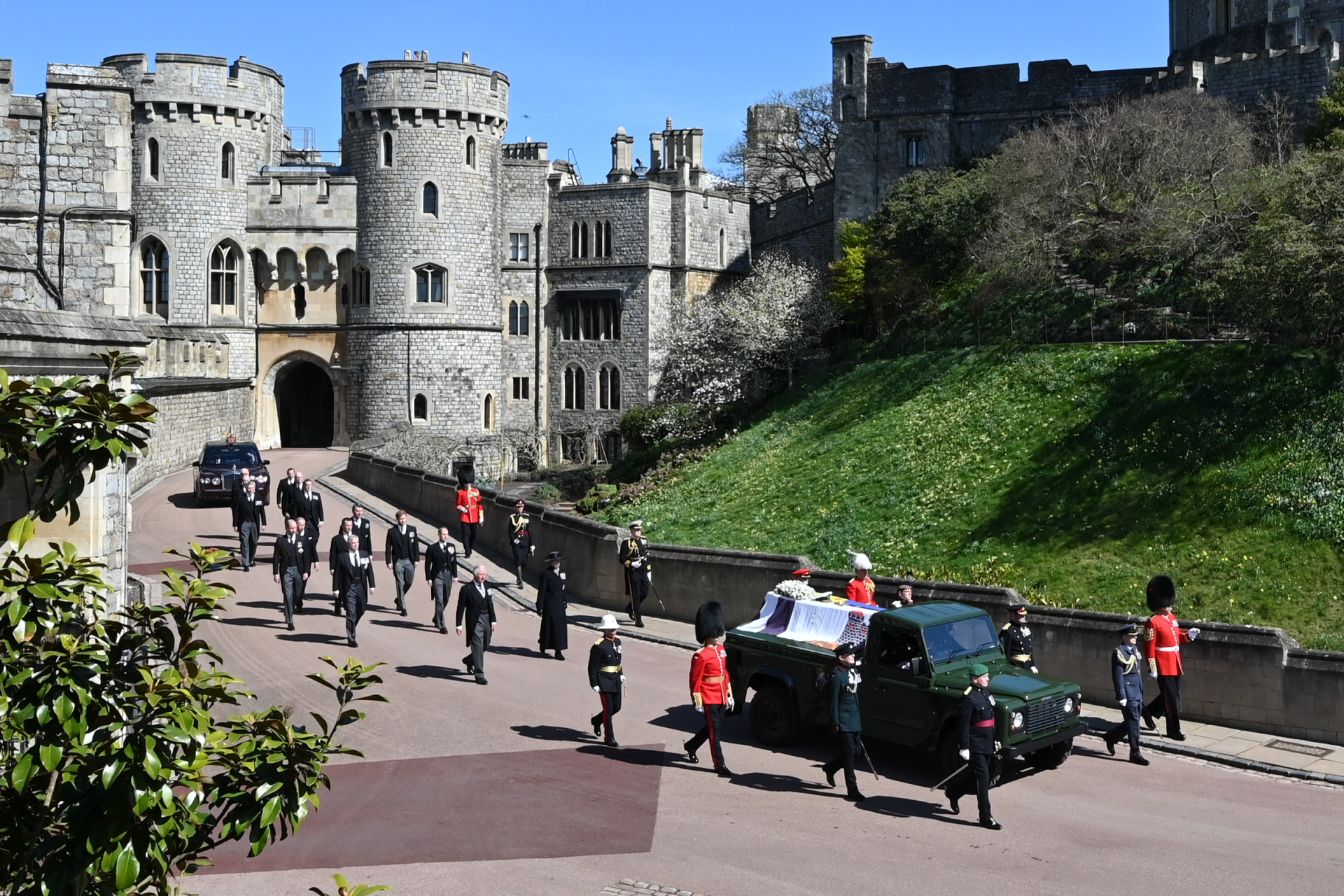 El funeral ntimo por el duque de Edimburgo que se celebr en Windsor el pasado ao.