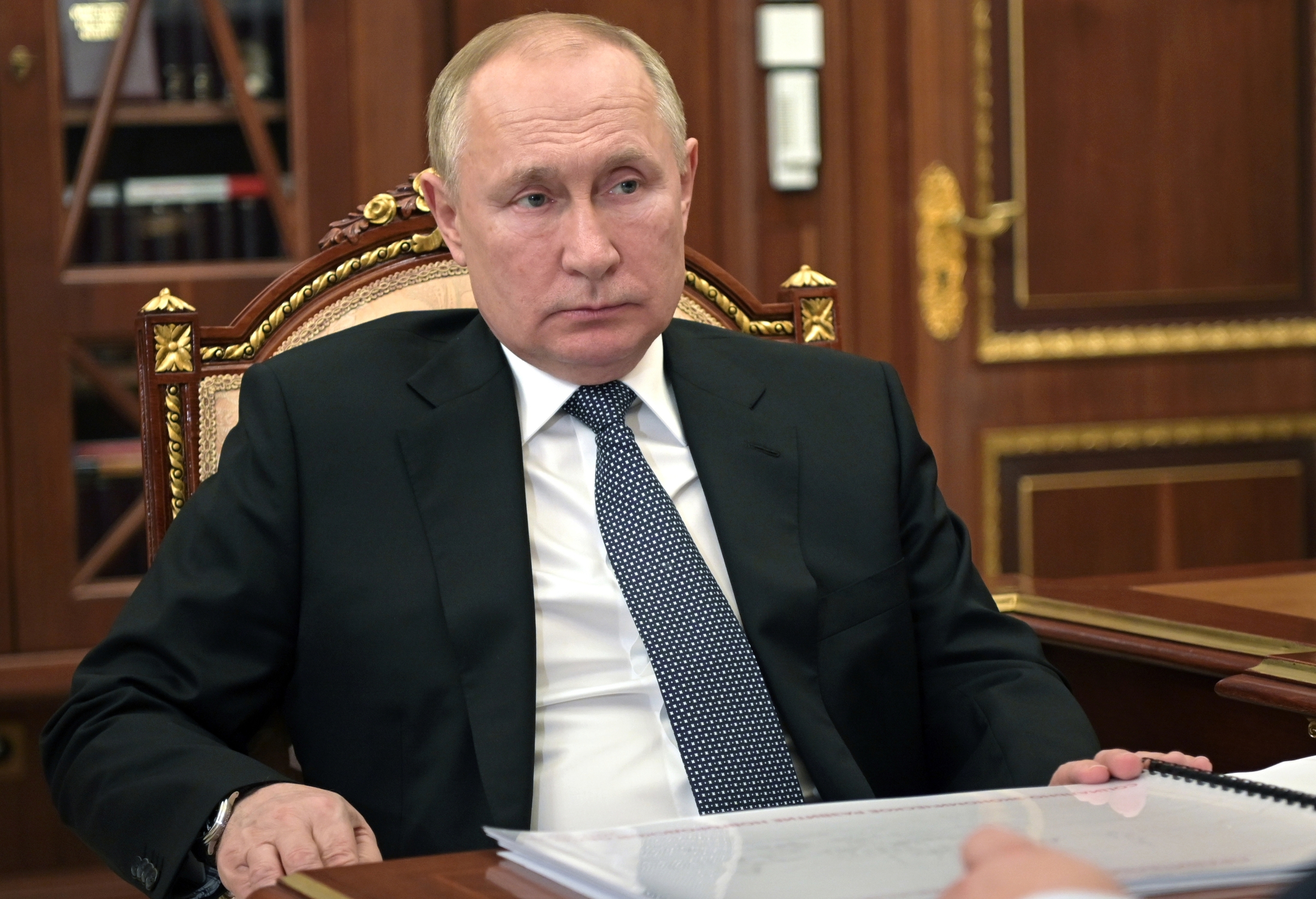 Putin, durante una reunión en Moscú
