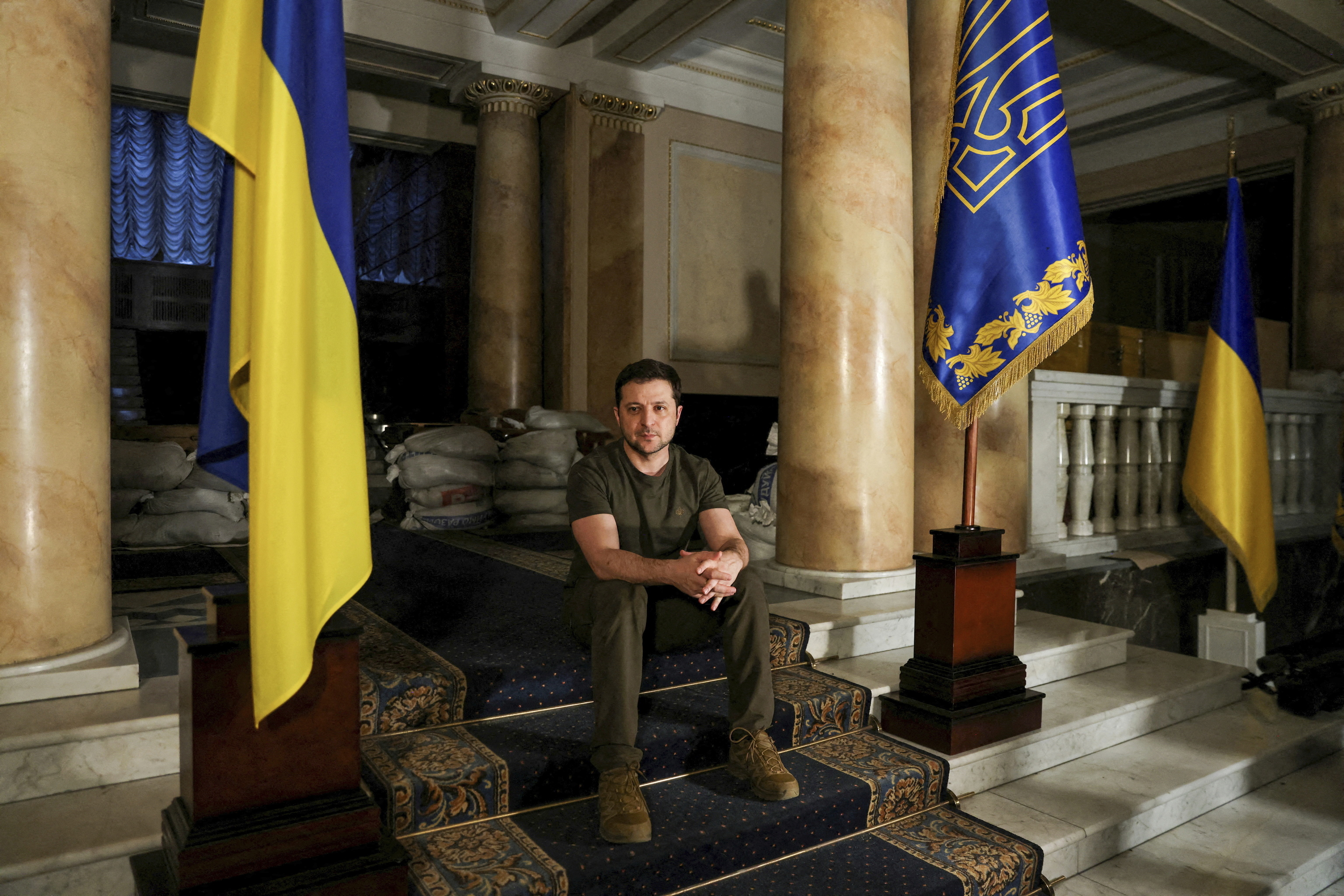 El presidente de Ucrania, Volódimir  Zelenski,.
