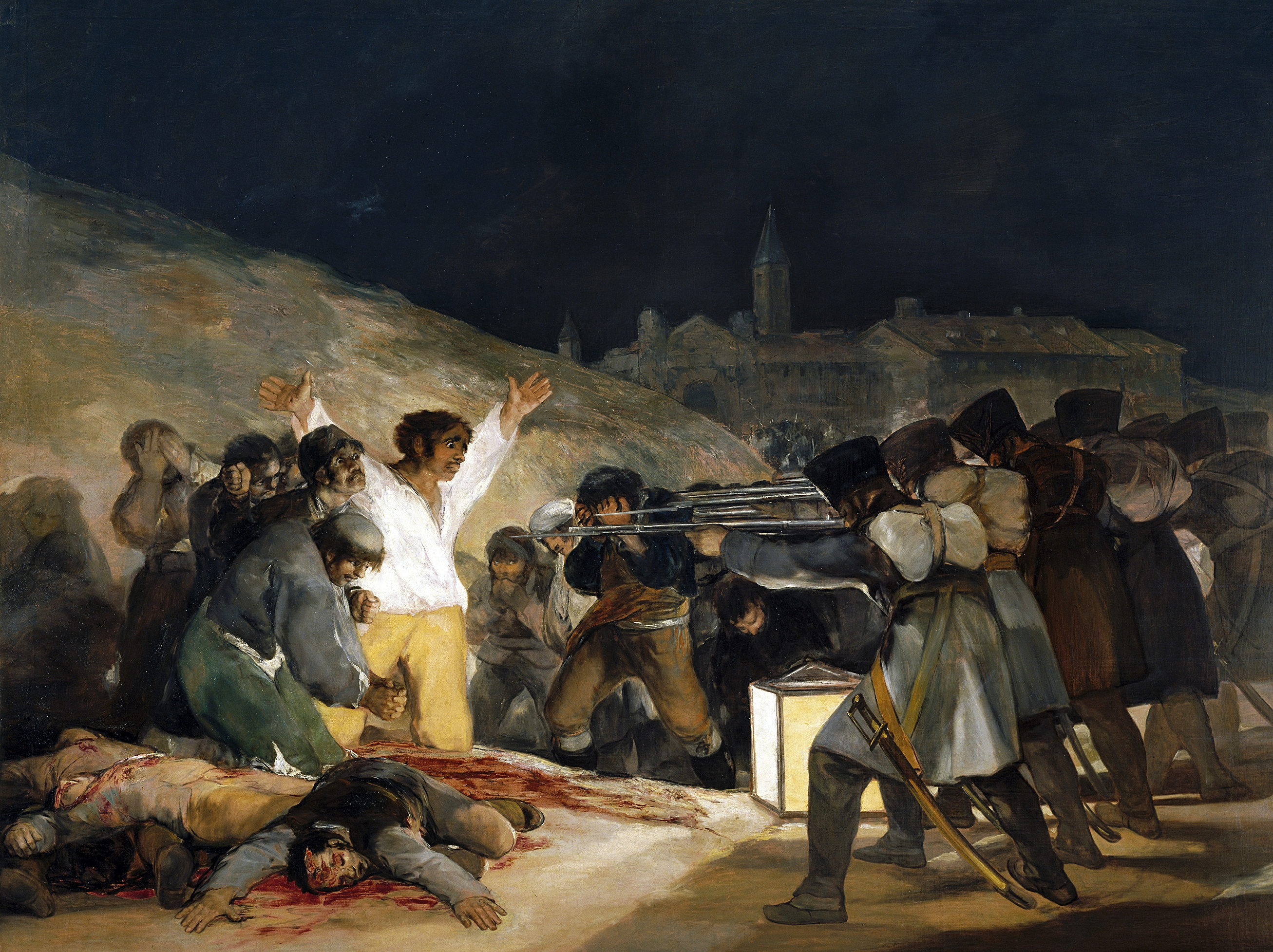 'Los fusilamientos en la montaa de Prncipe Po', de Goya.