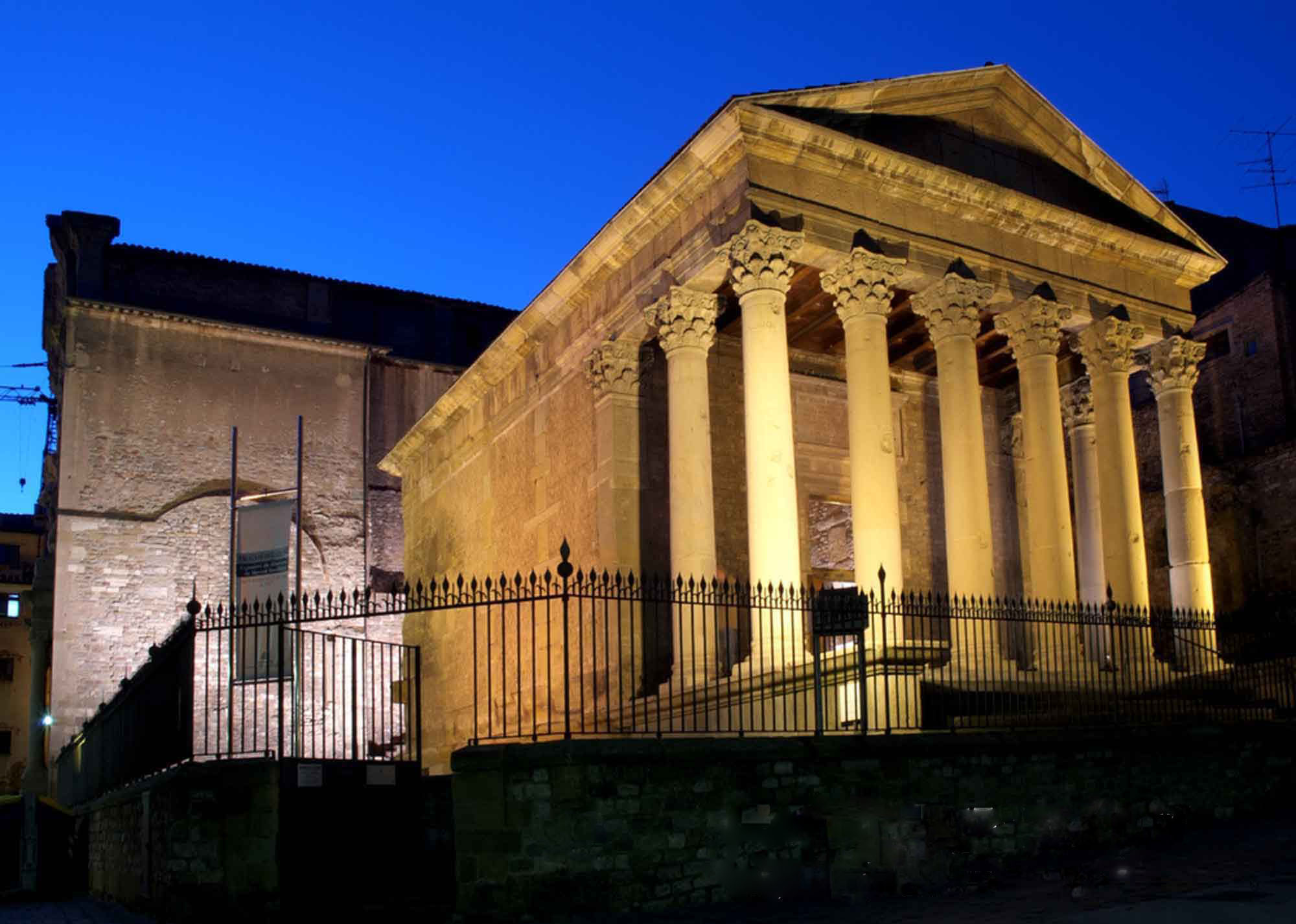 El templo romano de Vic, uno de los edificios más emblemáticos de la ciudad.