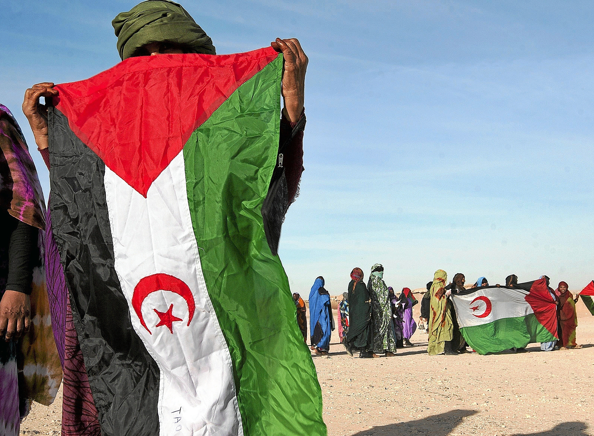 Manifestacin de saharauis en Tinduf.