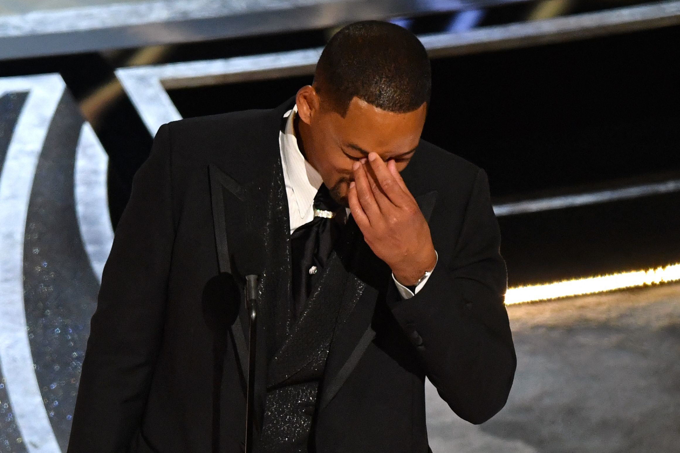 Will Smith, llorando al aceptar su Oscar a mejor actor.