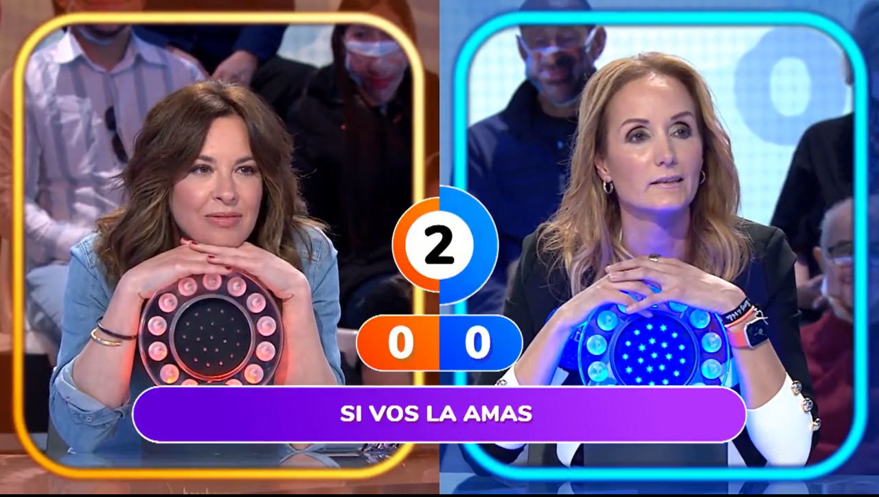 Mendiezbal e Ibarra participando en el programa de Antena 3 Pasapalabra.