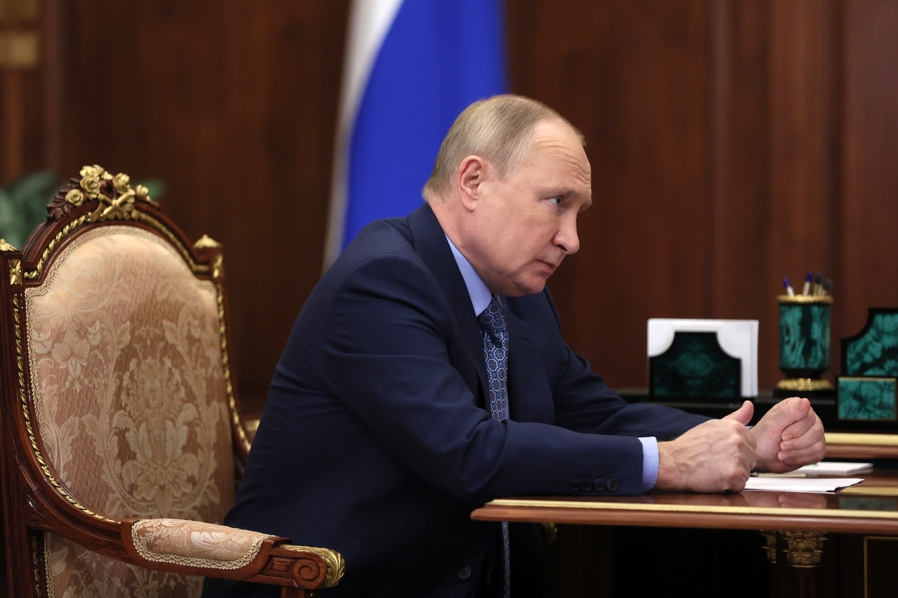 El presidente, Vladimir Putin, en una reunión en Moscú.