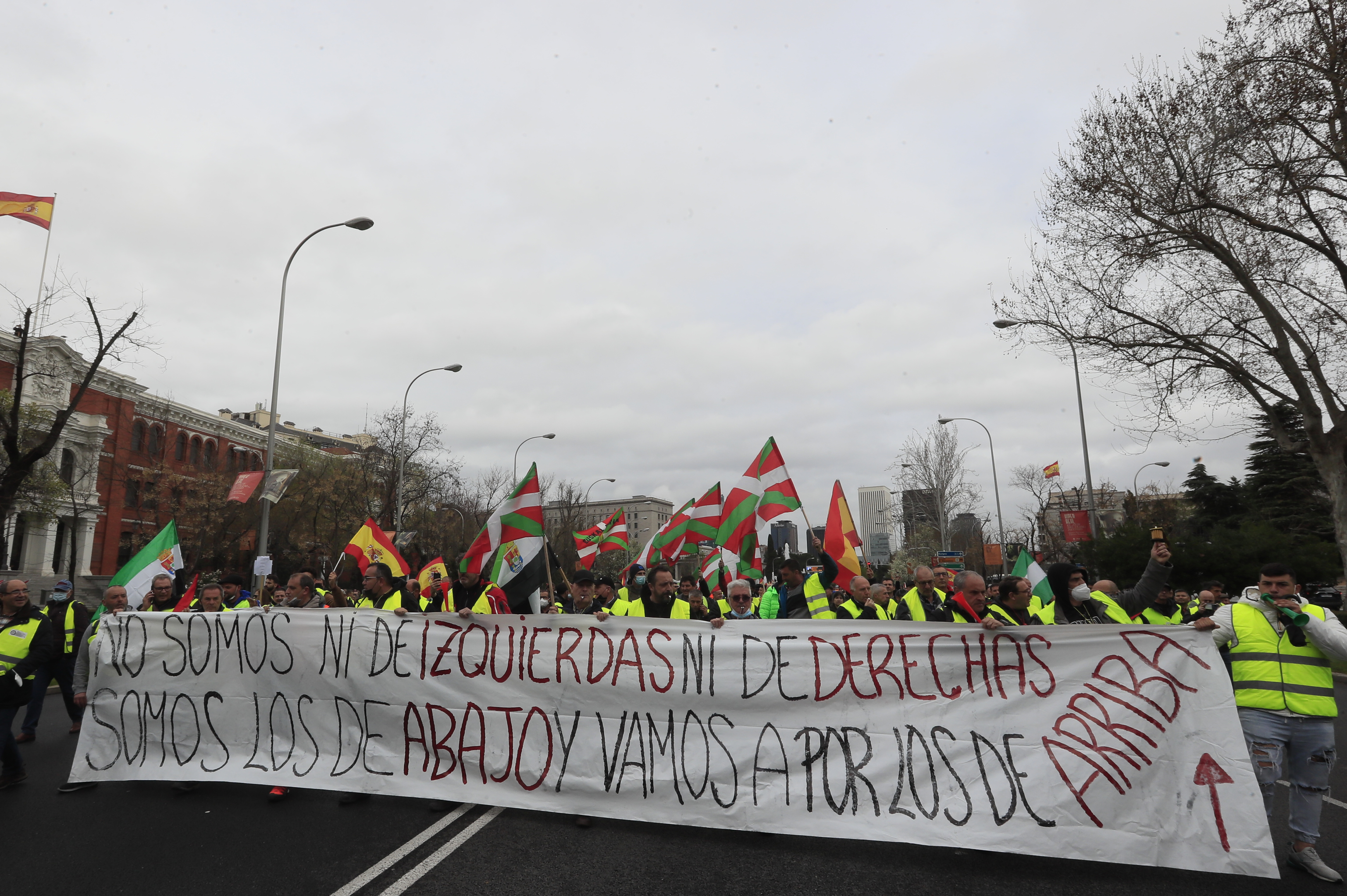 Protestas de transportistas en Madrid