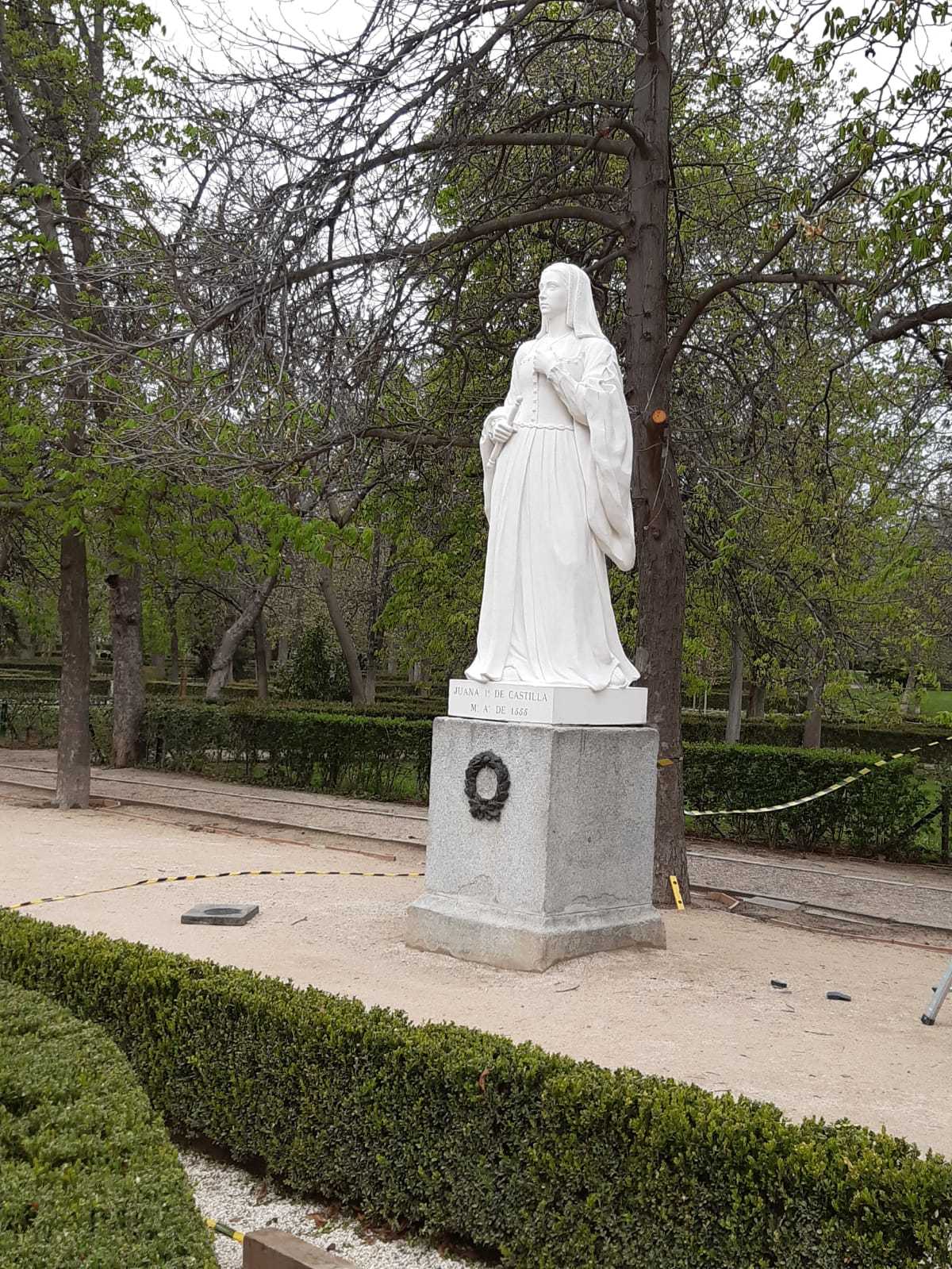 La estatua de Juana I de Castilla