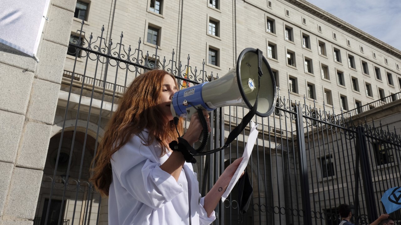 Protesta de científicos españoles frente al Ministerio para la Transición Ecológica