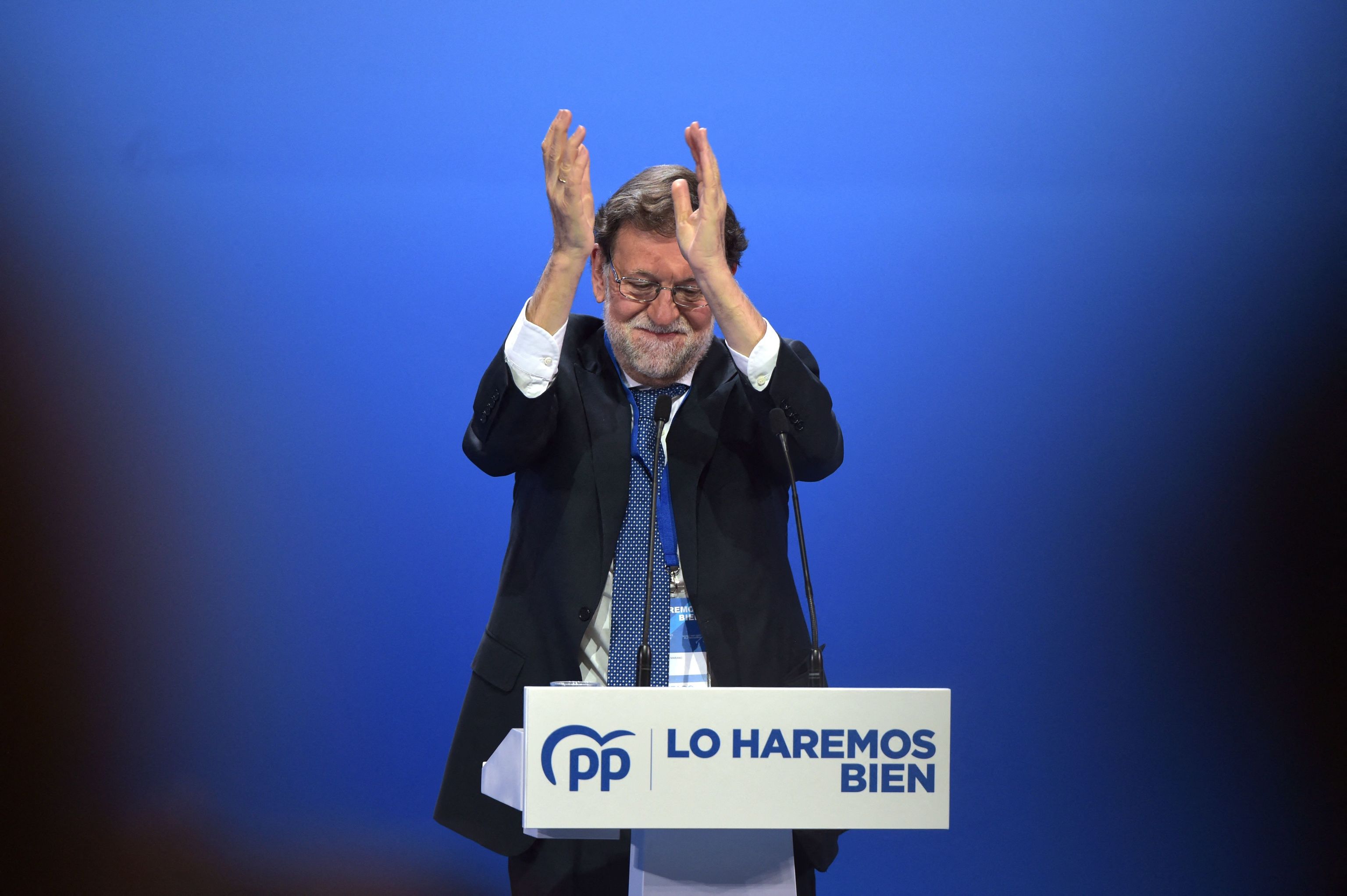 Mariano Rajoy, durante su intervencin en el congreso del PP.