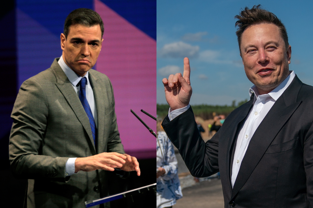 Pedro Sánchez y Elon Musk.