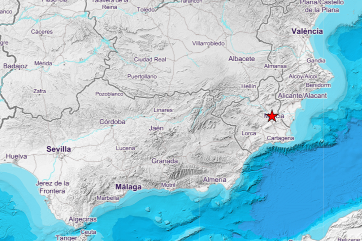 Registrado un terremoto de magnitud 3,1 en Molina de Segura