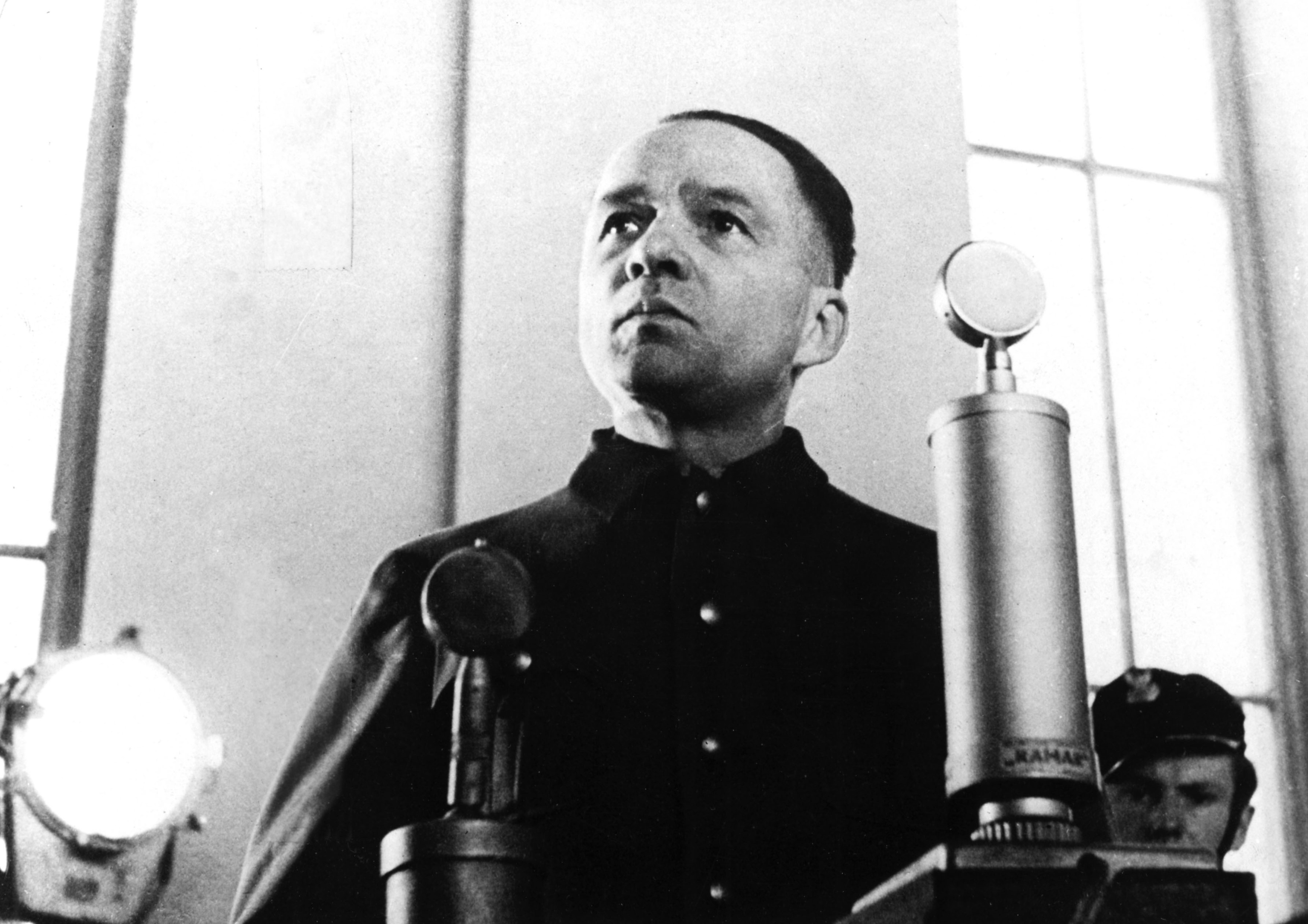 Rudolf Hss, durante su juicio en Varsovia, en 1947.