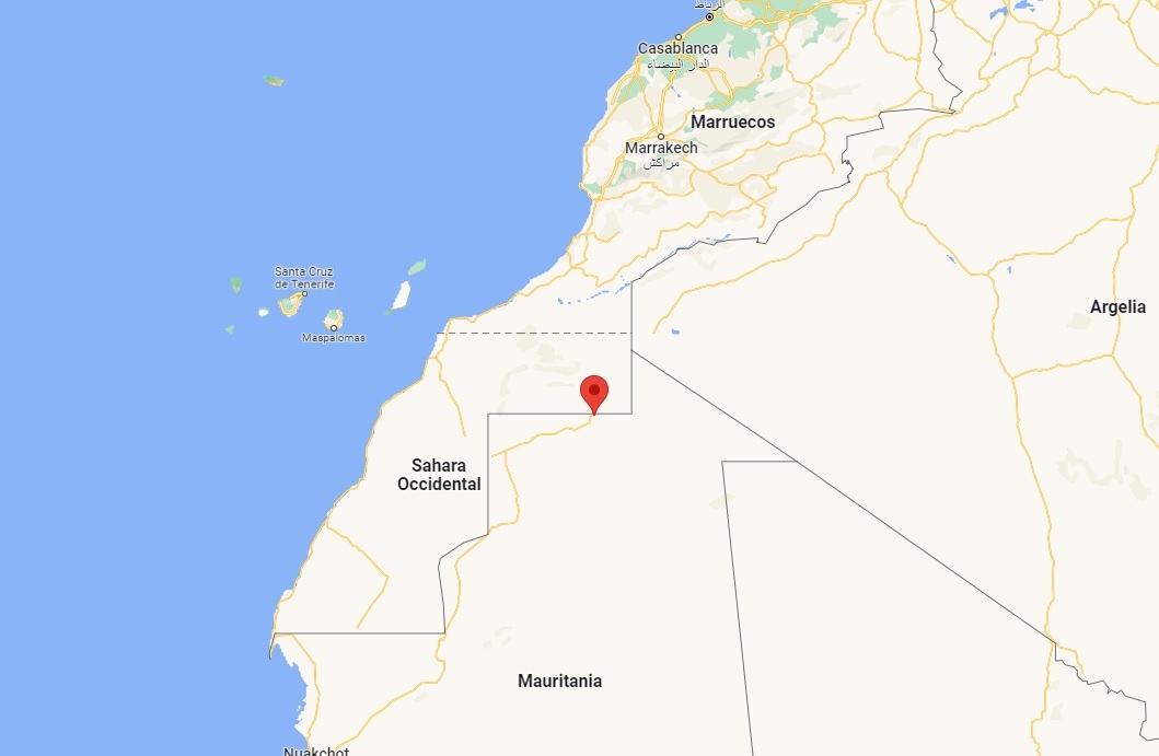 Los hechos han ocurrido en la localidad de Ain Bentili, marcada en el mapa.
