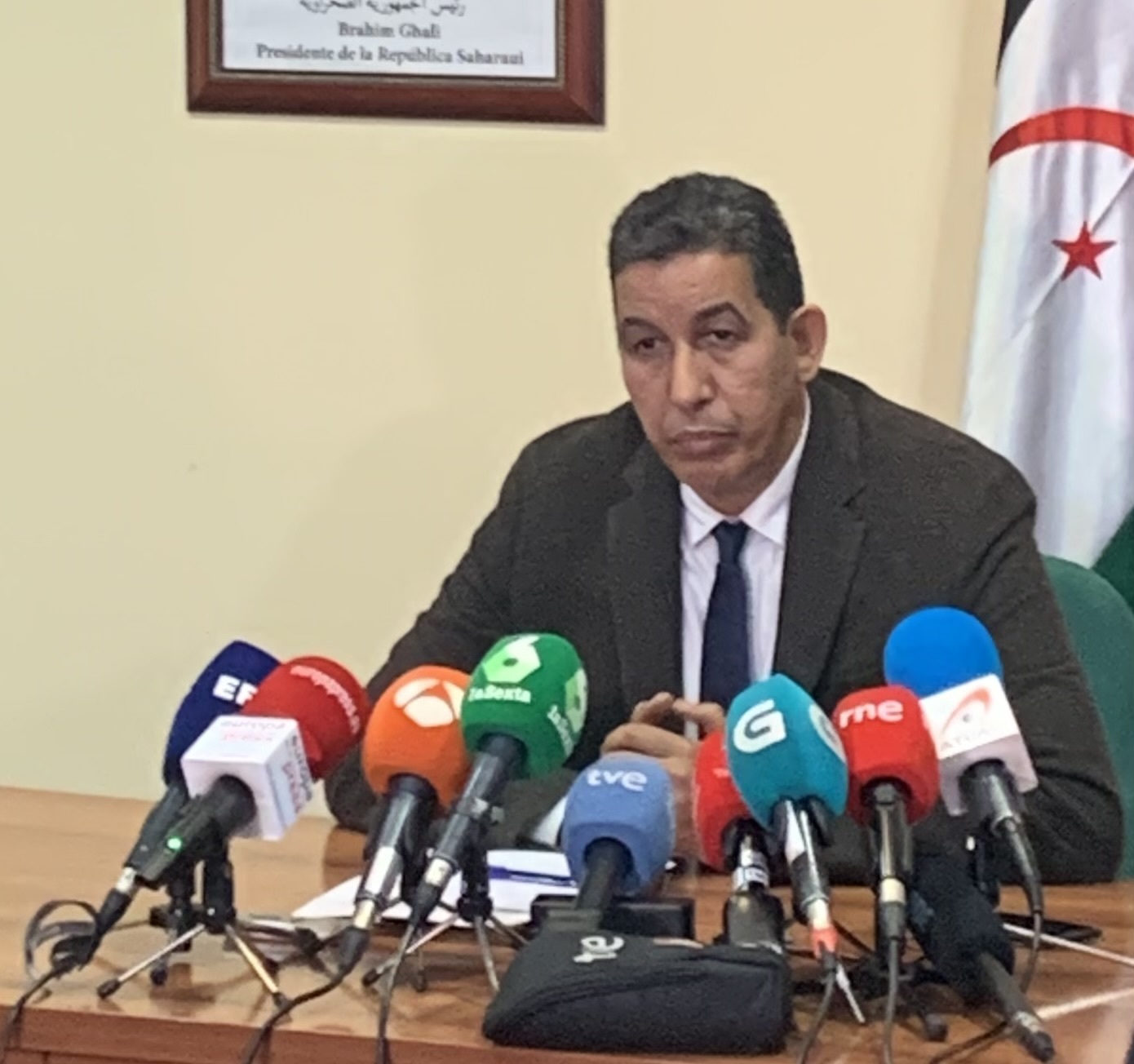 Abdulah Arabi, delegado del Frente Polisario en Espaa, este lunes en Madrid.