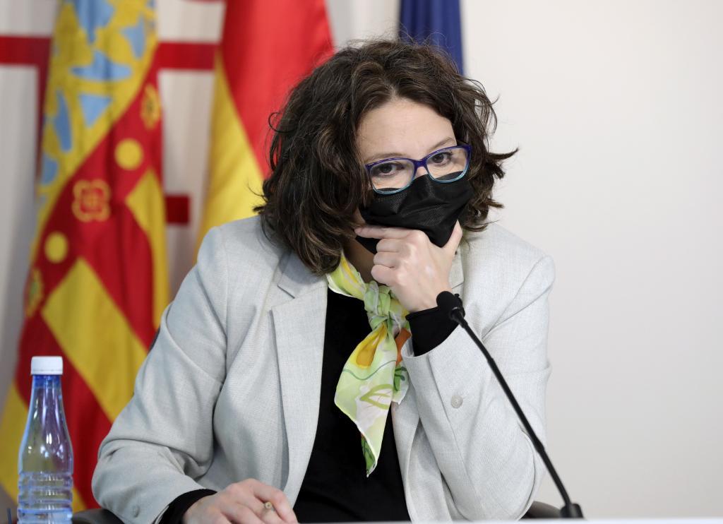La vicepresidenta valenciana, Mnica Oltra, en rueda de prensa.