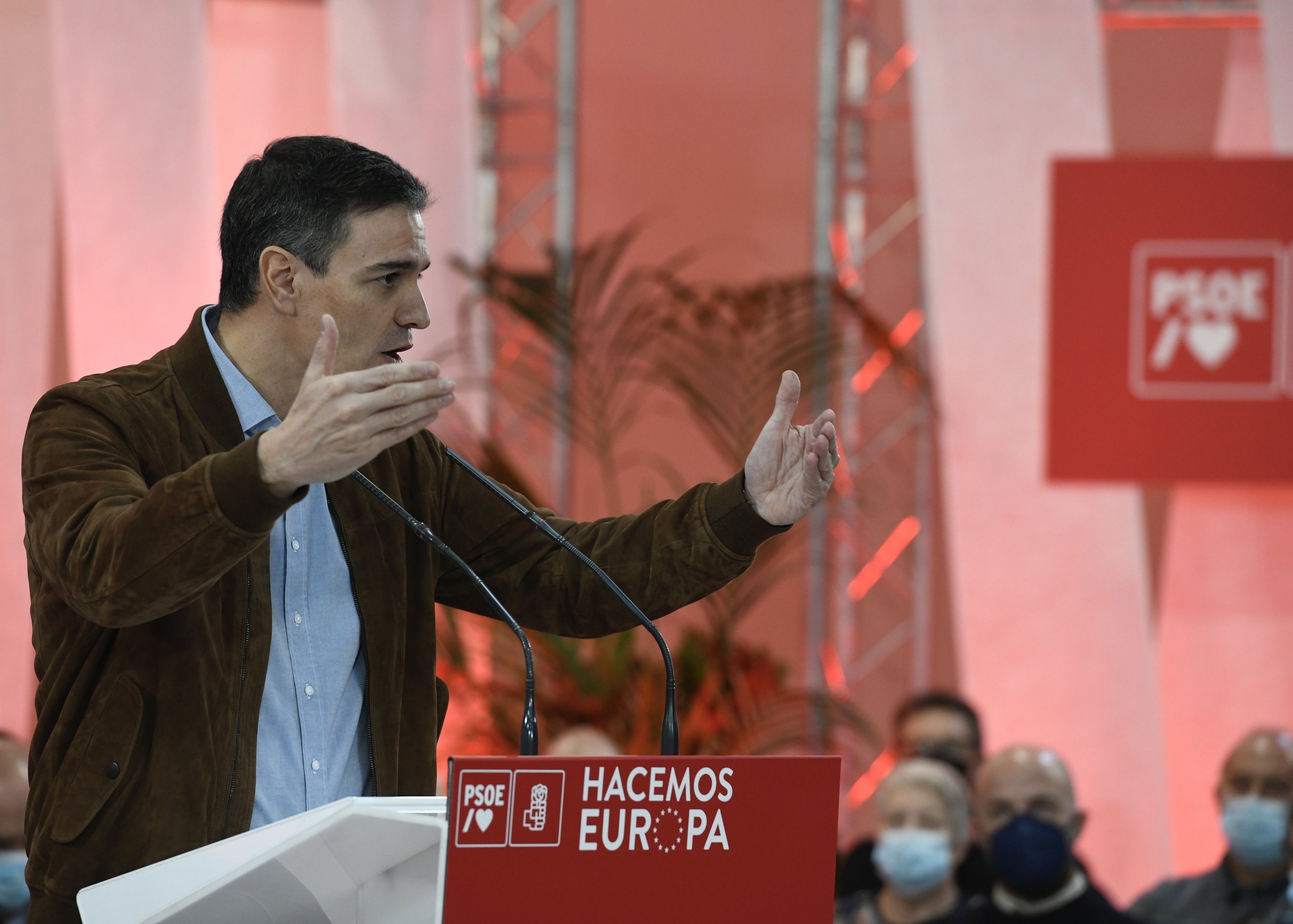 Pedro Snchez, el sbado, en un acto del PSOE en Madrid.