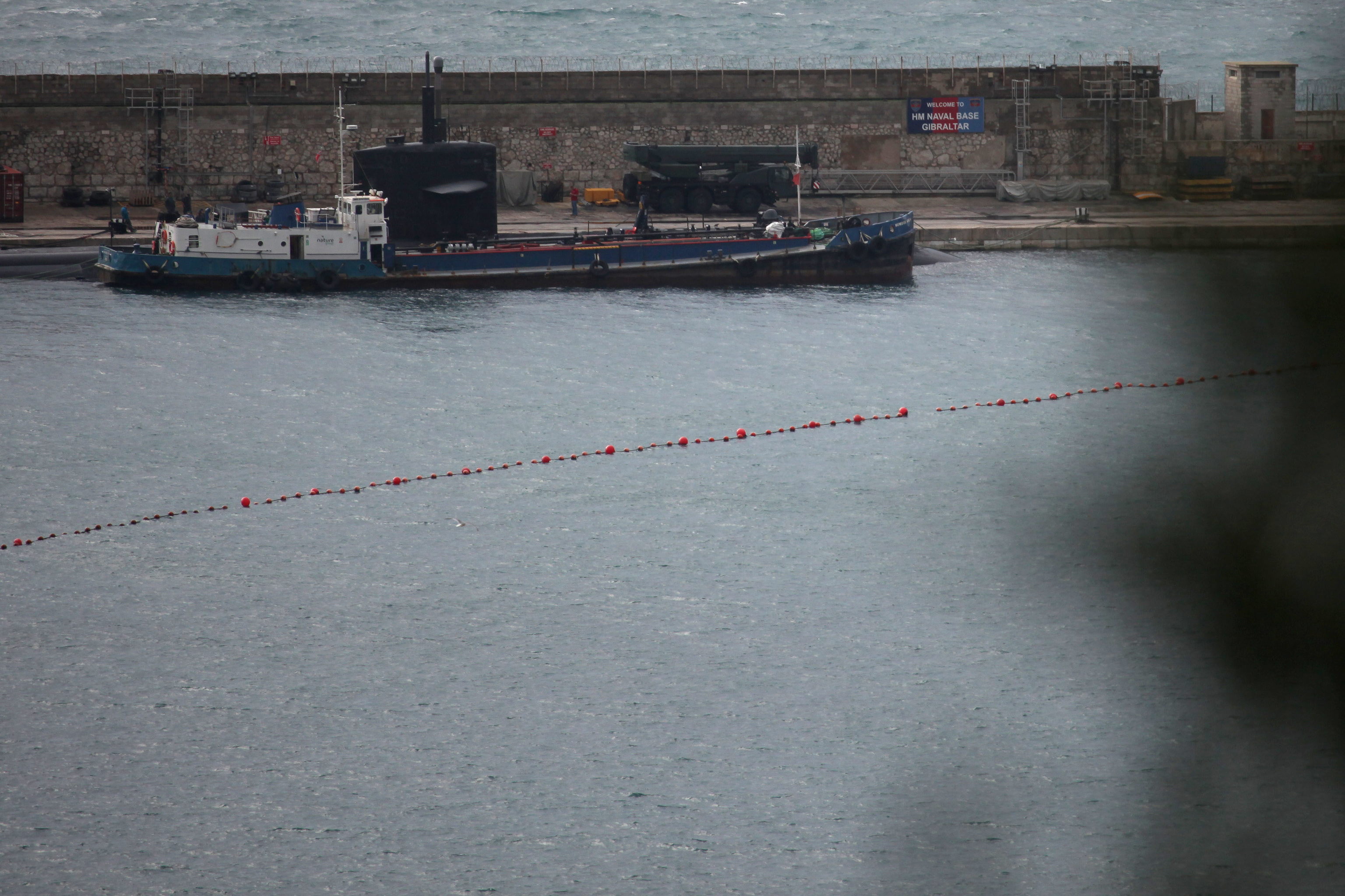 El submarino nuclear de EEUU 'Helena', en Gibraltar en 2014.