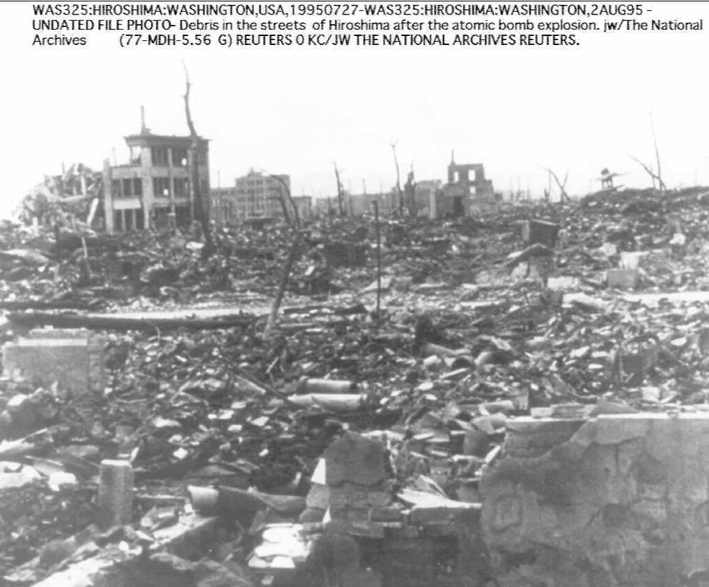 Ruinas de Hiroshima tras la explosión de la bomba atómica en la Segunda Guerra Mundial