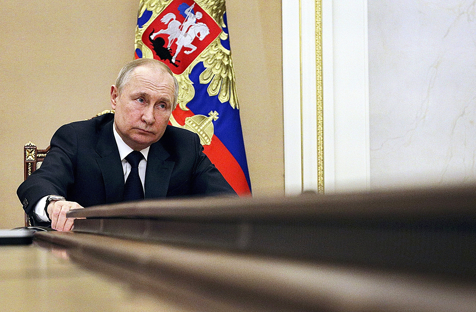 El presidente ruso, Vladimir Putin, en una reunión, en Moscú.
