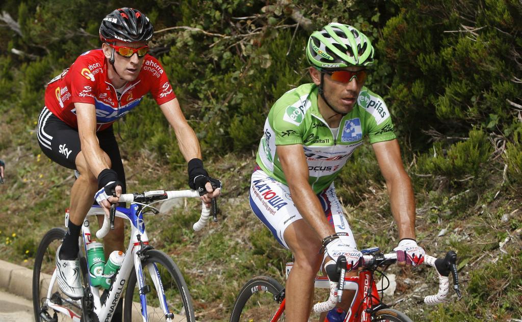 Bradley Wiggins in the thirteenth stage of Vuelta a Espa