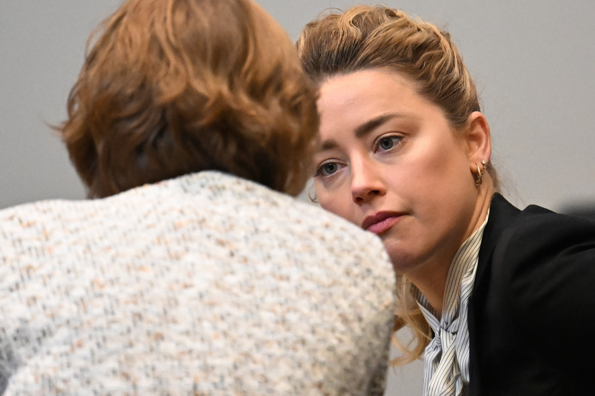 Amber Heard durante el juicio
