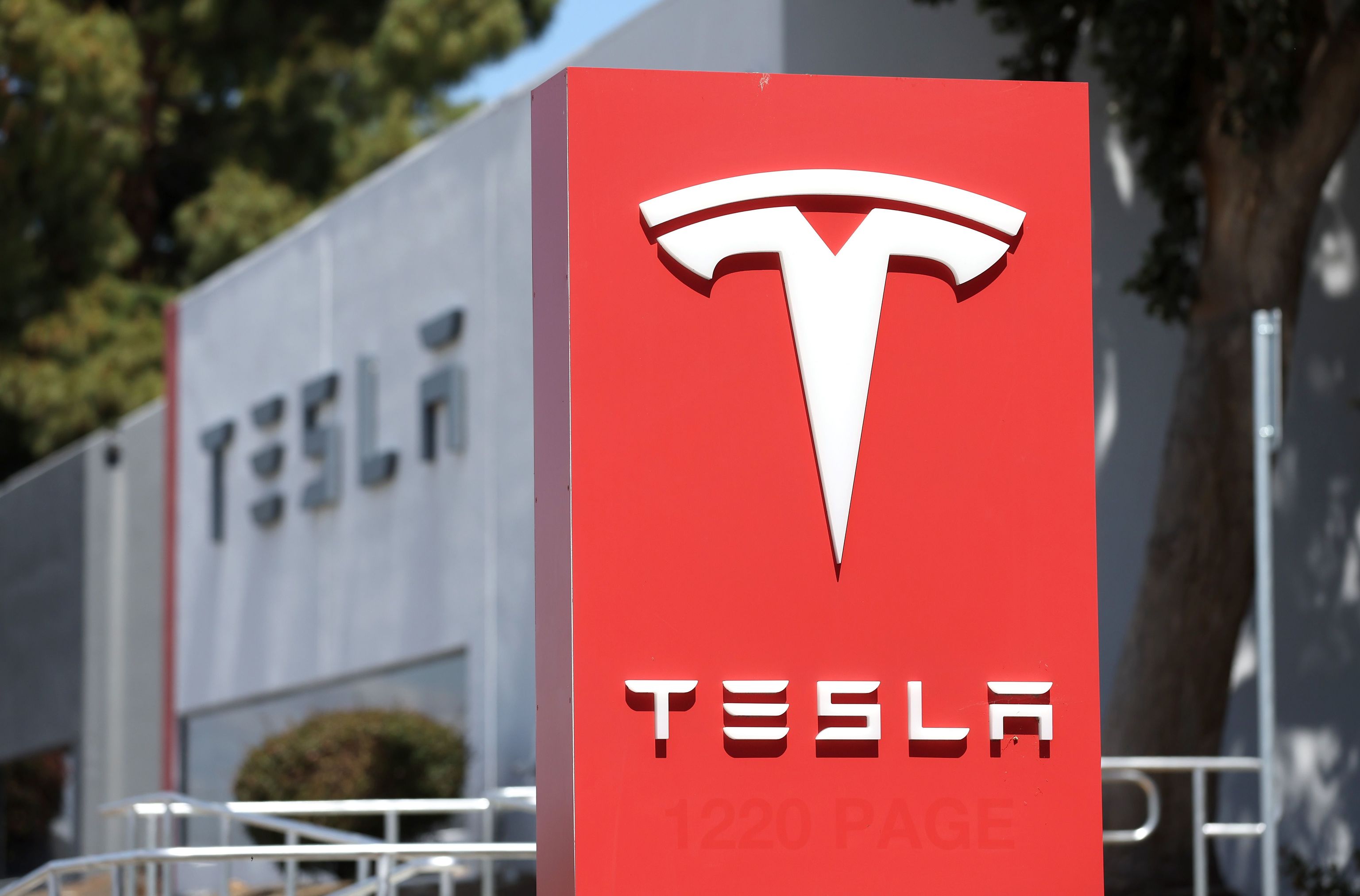 Una oficina de Tesla en Fremont, California.