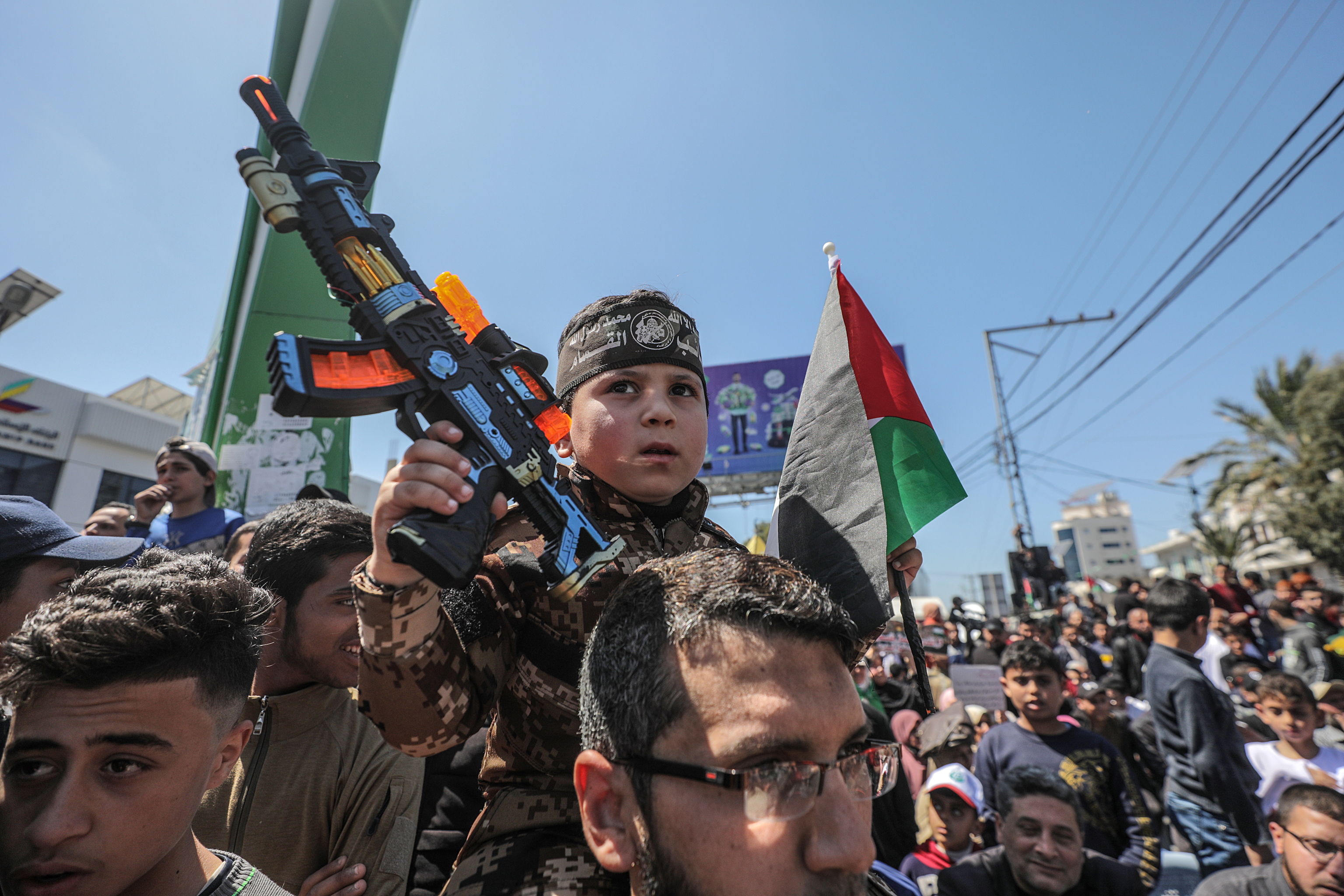 Protestas anti-israeles en Gaza, la semana pasada.