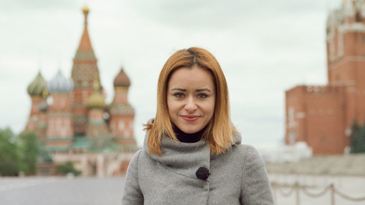 La periodista rika Reija en Mosc.