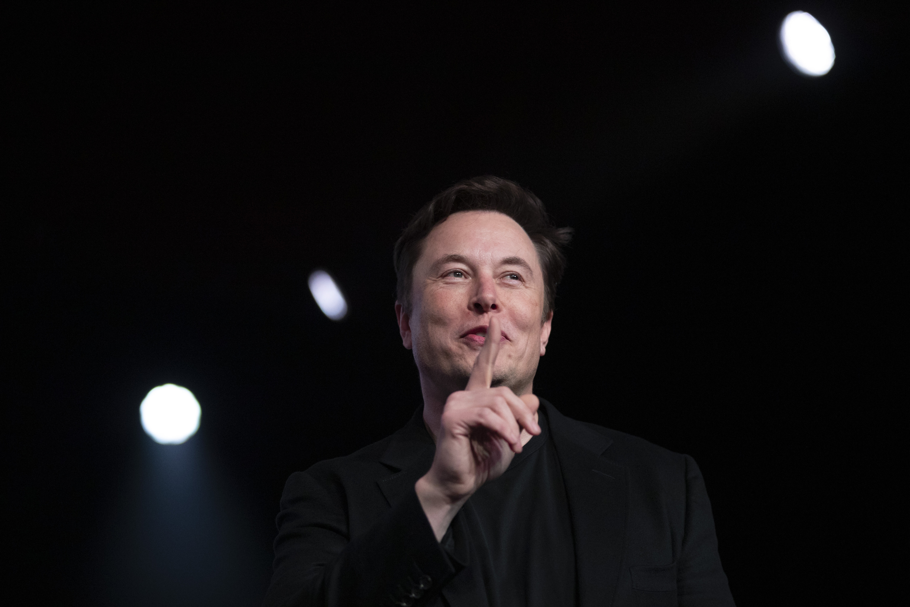 Elon Musk durante una presentacin