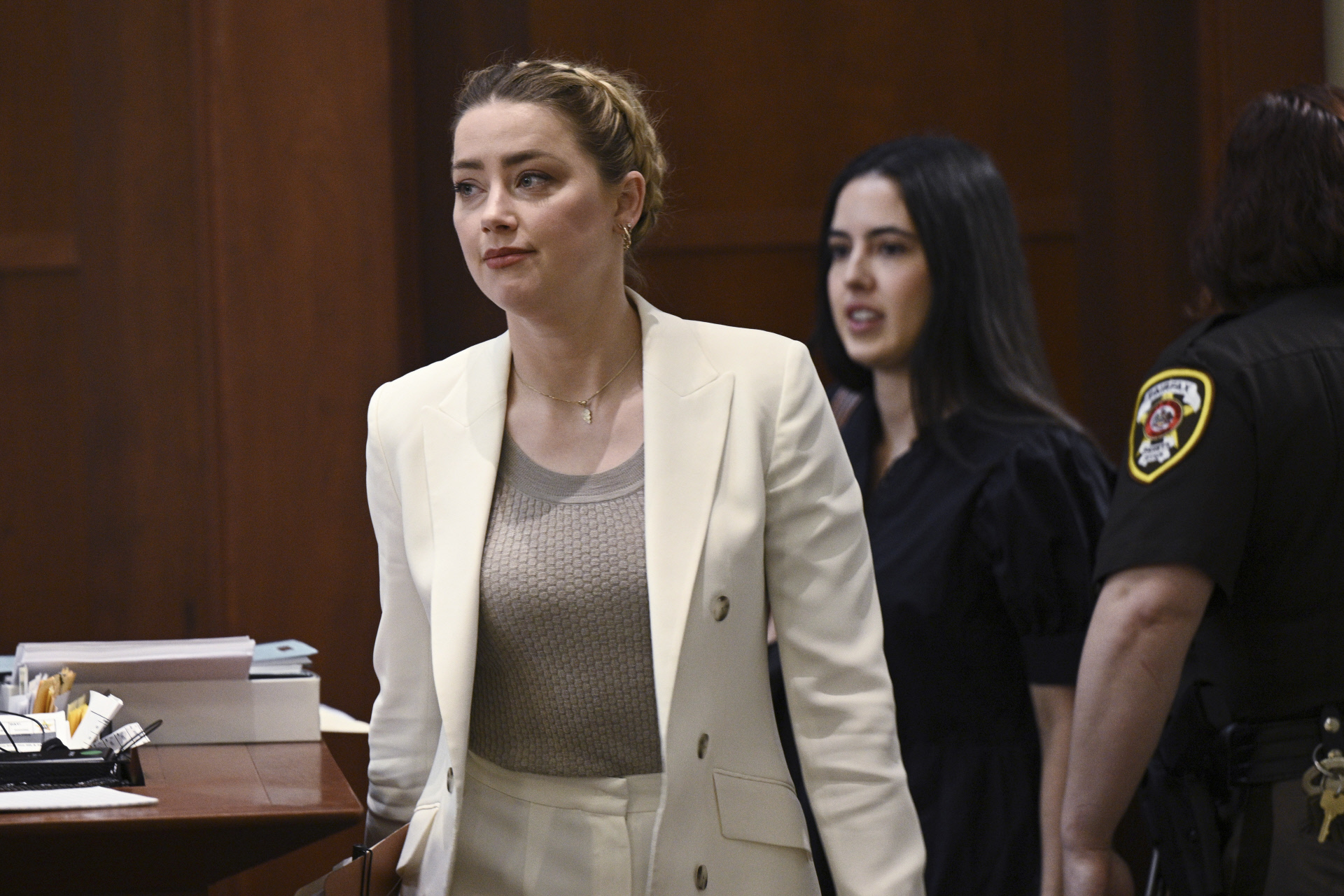 La actriz Amber Heard, en el juzgado.
