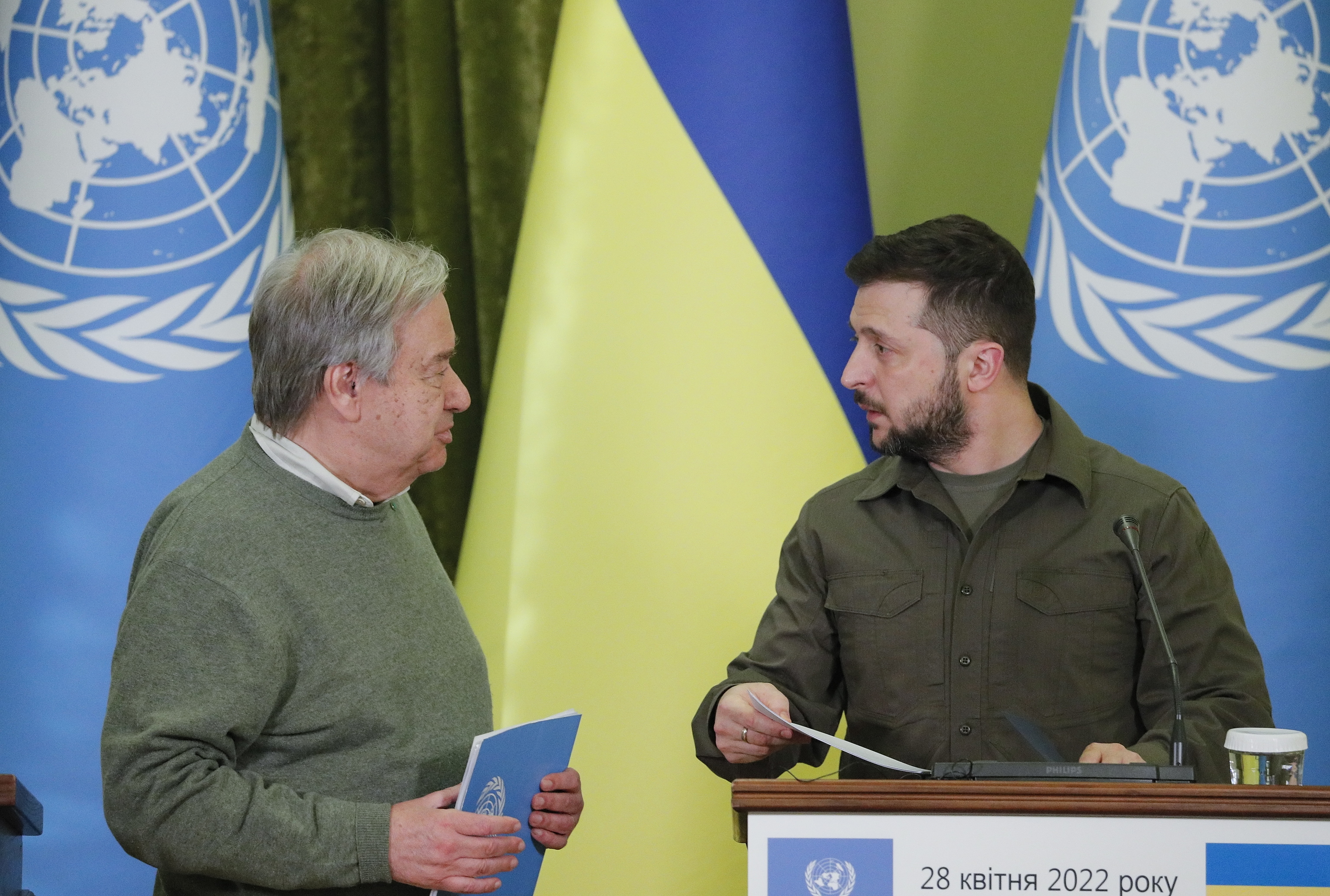 Rusia ataca Kiev con misiles durante la visita de António Guterres