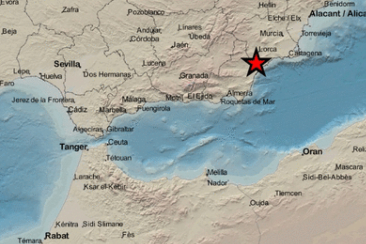 Un terremoto de magnitud de 3,5 en Puerto Lumbreras se siente en Lorca y guilas
