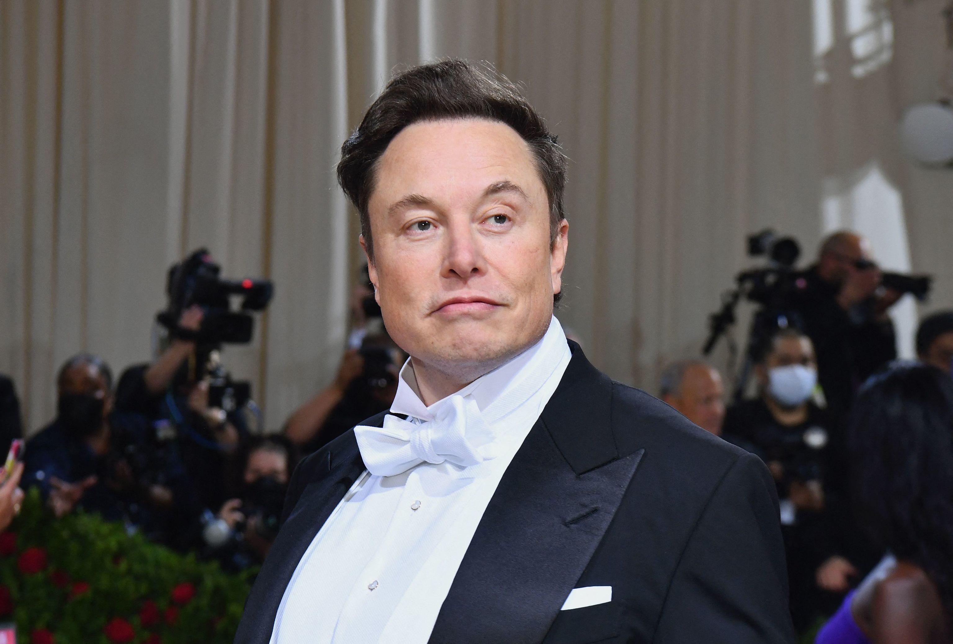 Elon Musk durante la gala del Met
